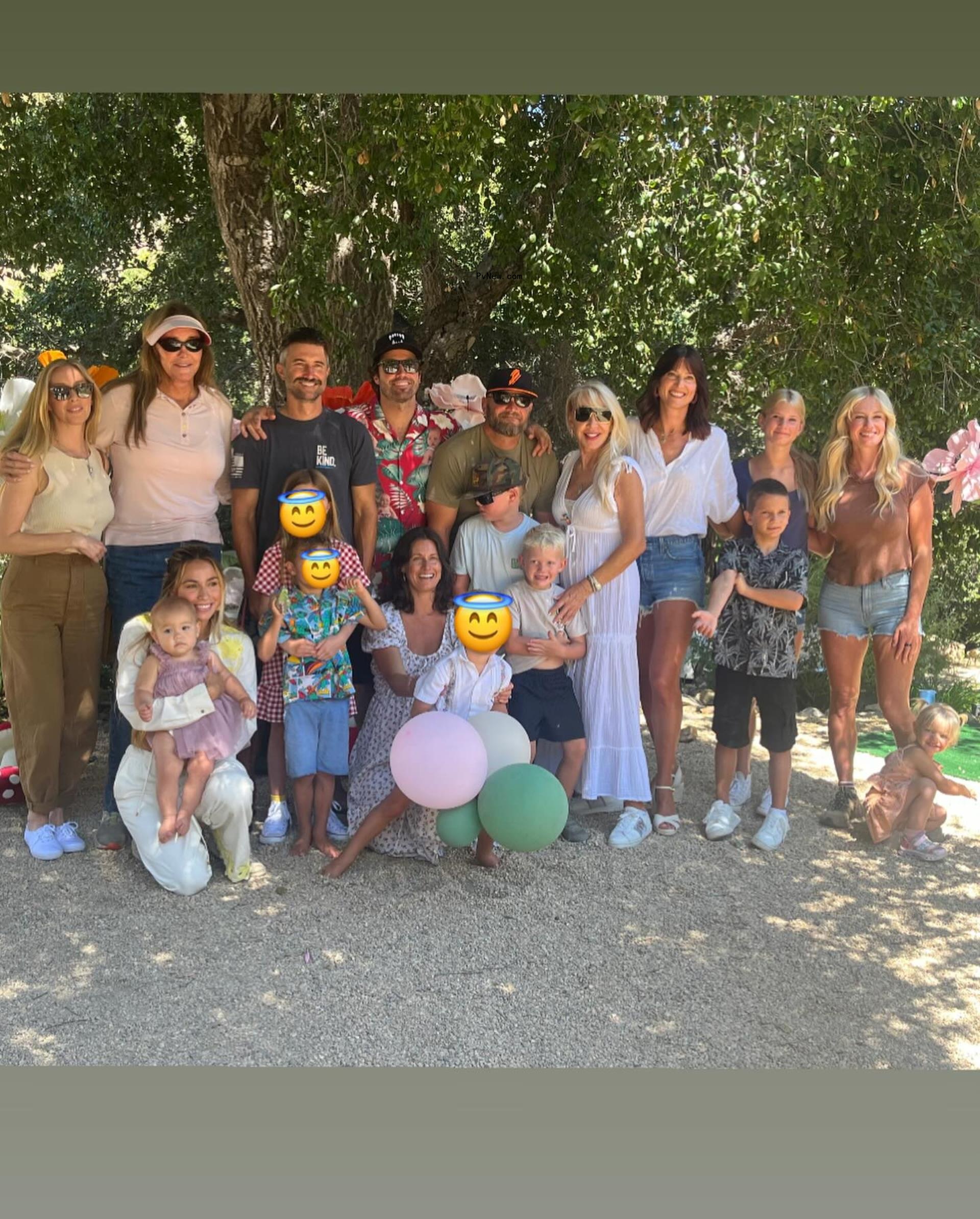 Partygoers posed for a group photo at Honey's party, docu<i></i>mented via Instagram Tuesday.