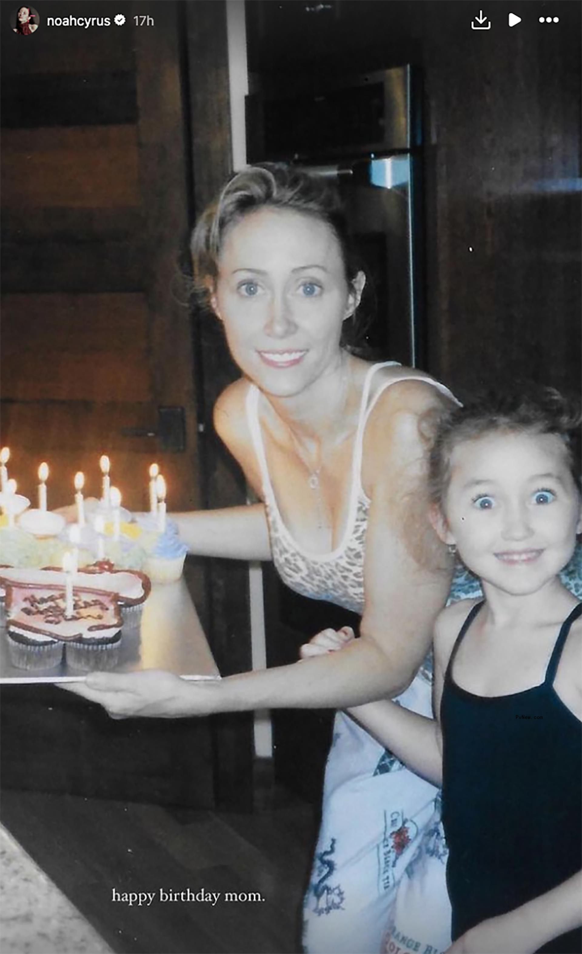 Tish Cyrus and Noah Cyrus throwback photo