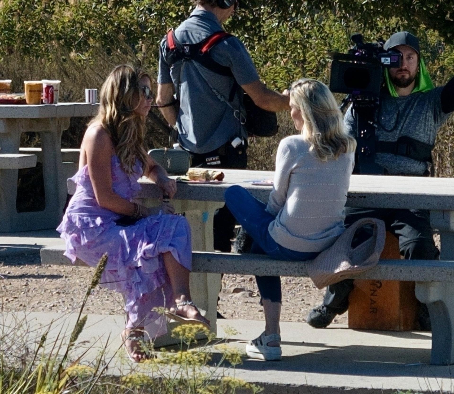 Denise Richards, Brooke Mueller and their families enjoying a picnic in Malibu