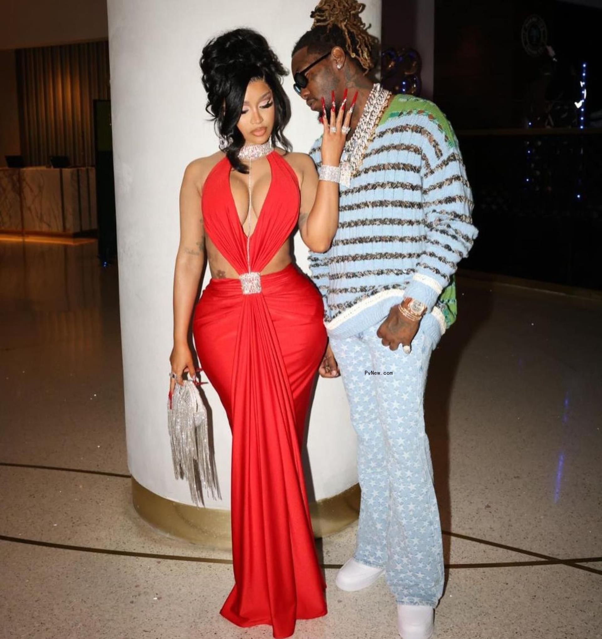 Cardi B and Offset pose for Instagram photo