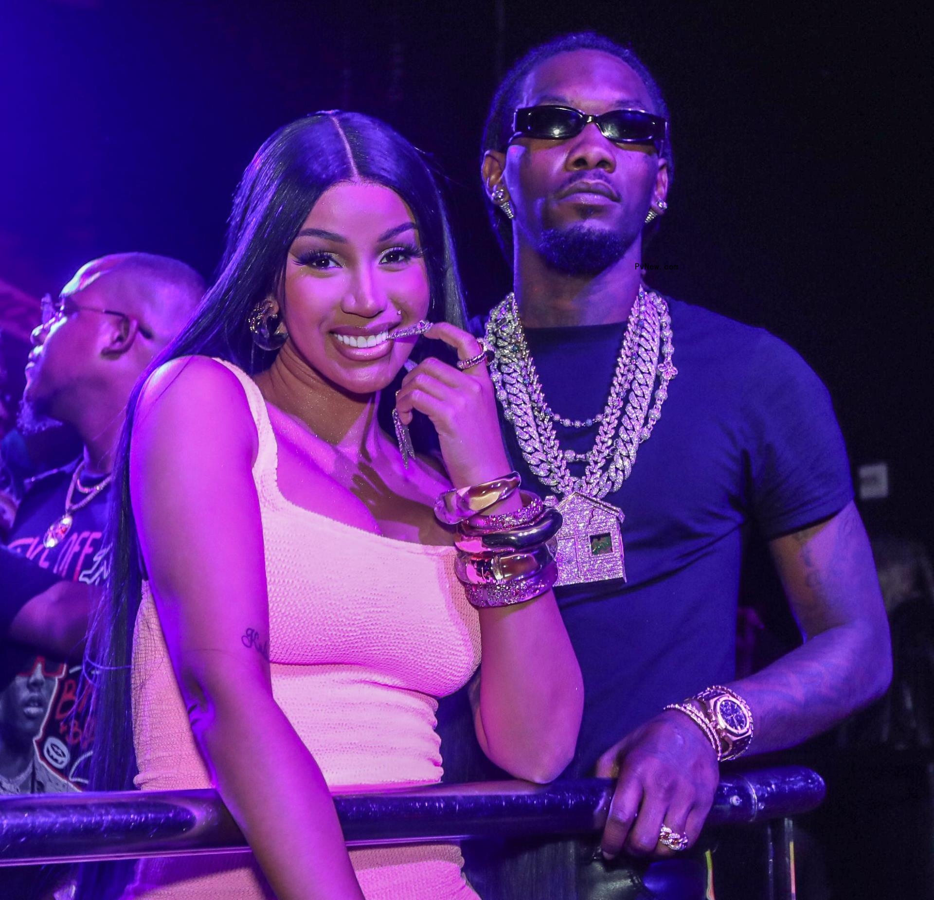 Cardi B and Offset at October 2023 release party in Miami