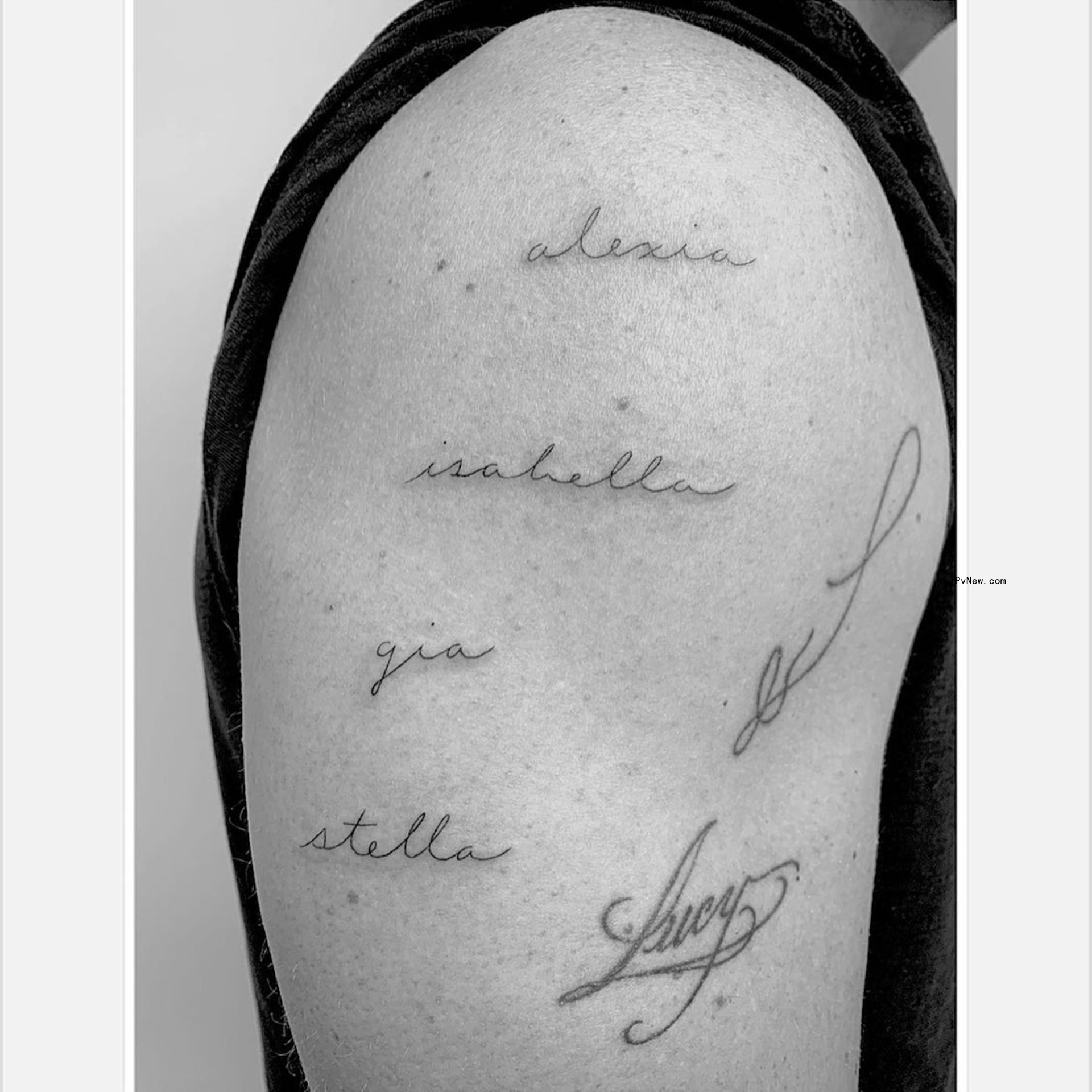 Matt Damon's arm tattoos