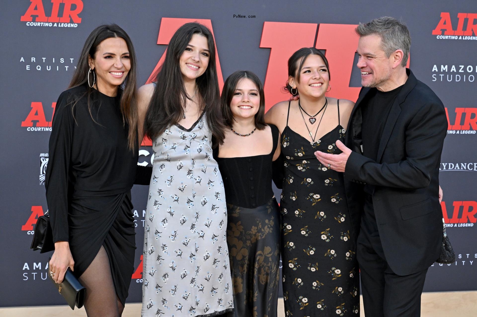 Alexia Barroso and Matt Damon attend the world premiere of