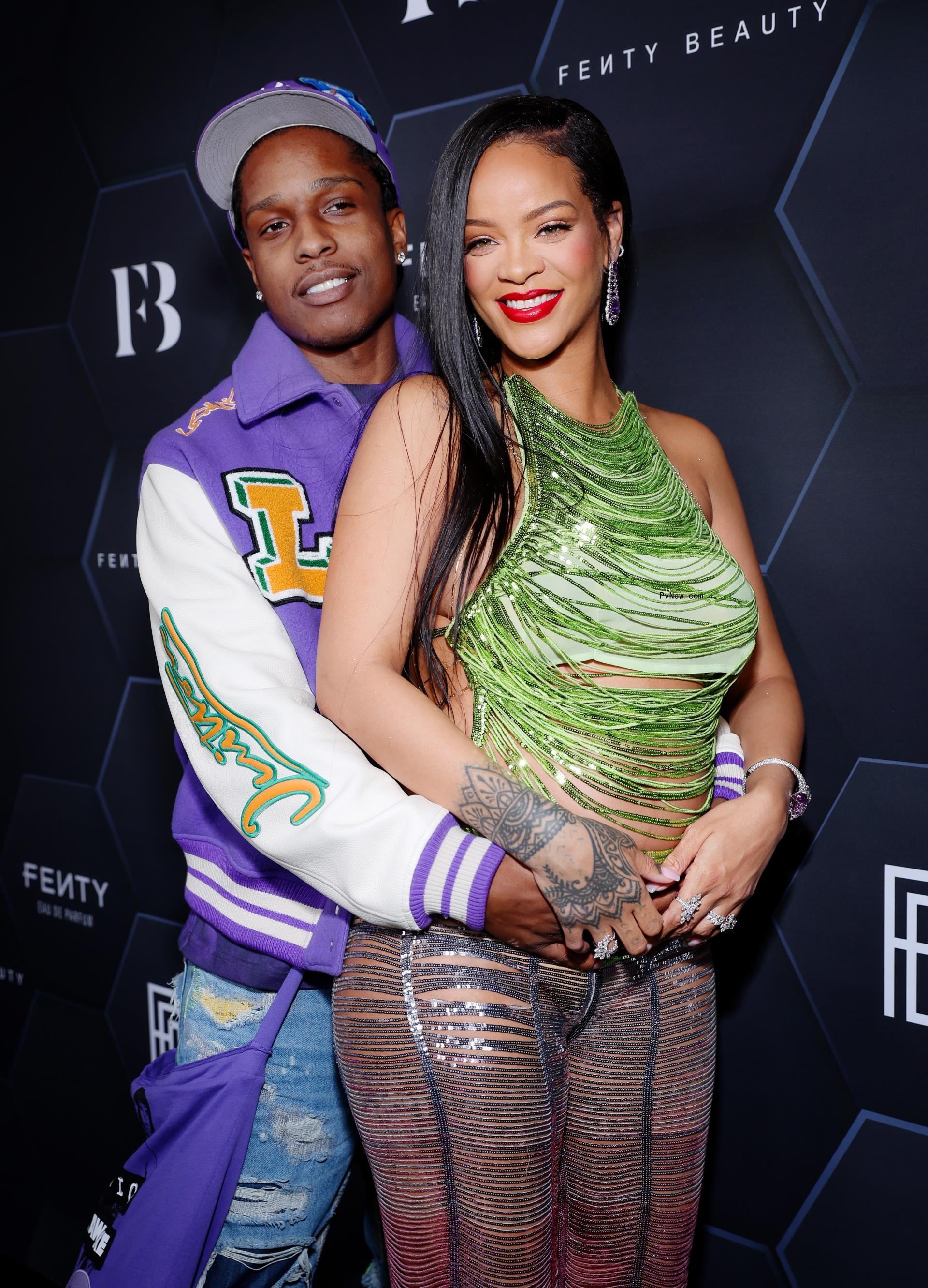 Rihanna and A$AP Rocky at 2022 Fenty Beauty event