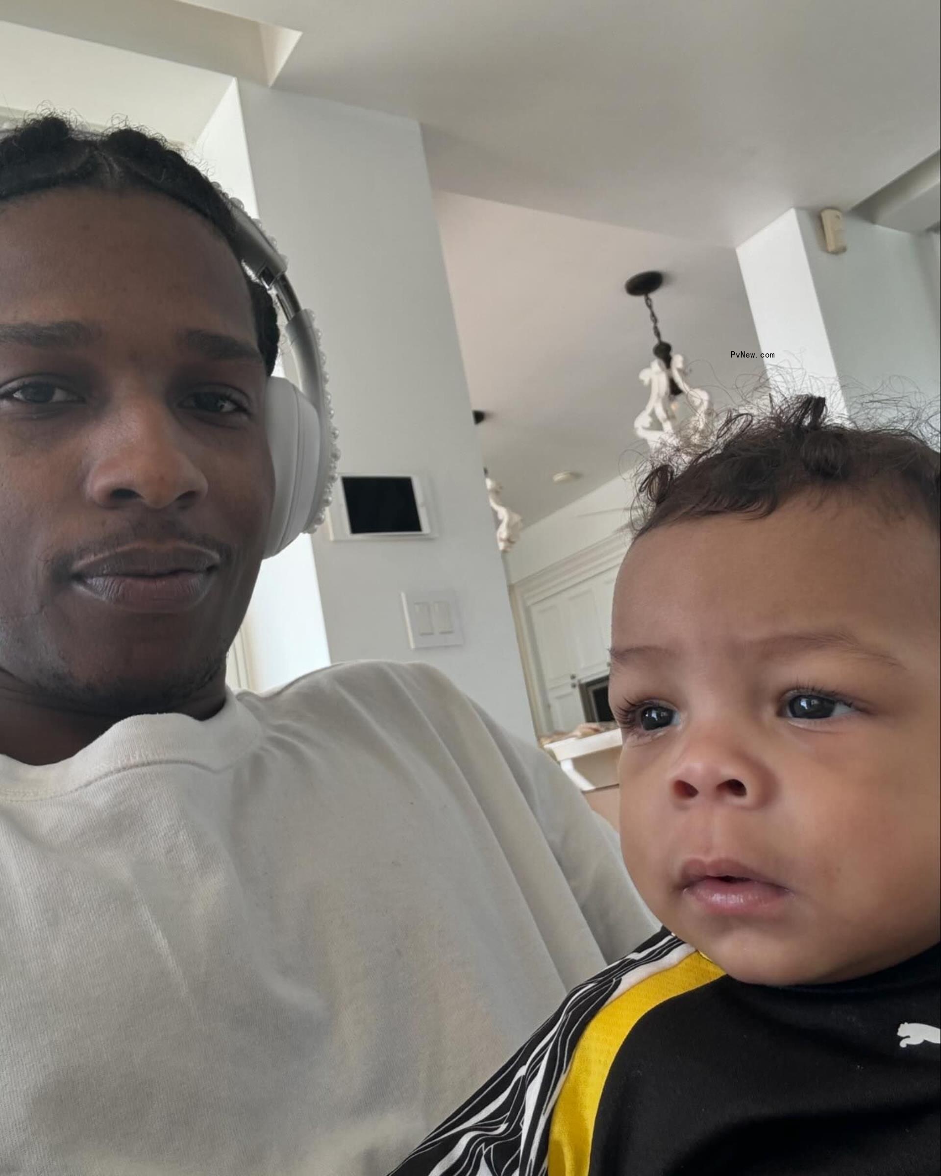 A$AP Rocky celebrated son Riot's 1st birthday with rare photos via Instagram Thursday.