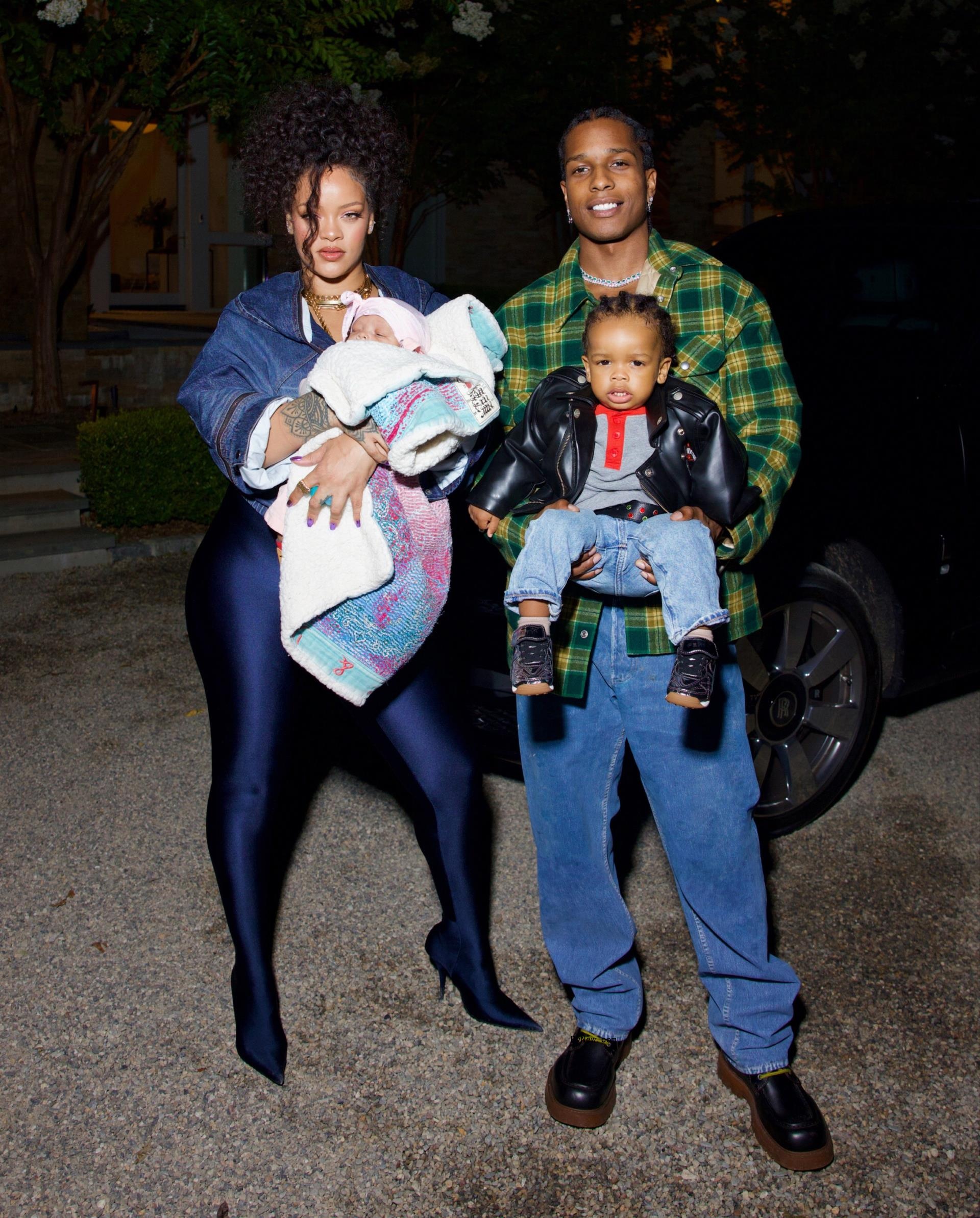 Rihanna, A$AP Rocky and sons in September 2023