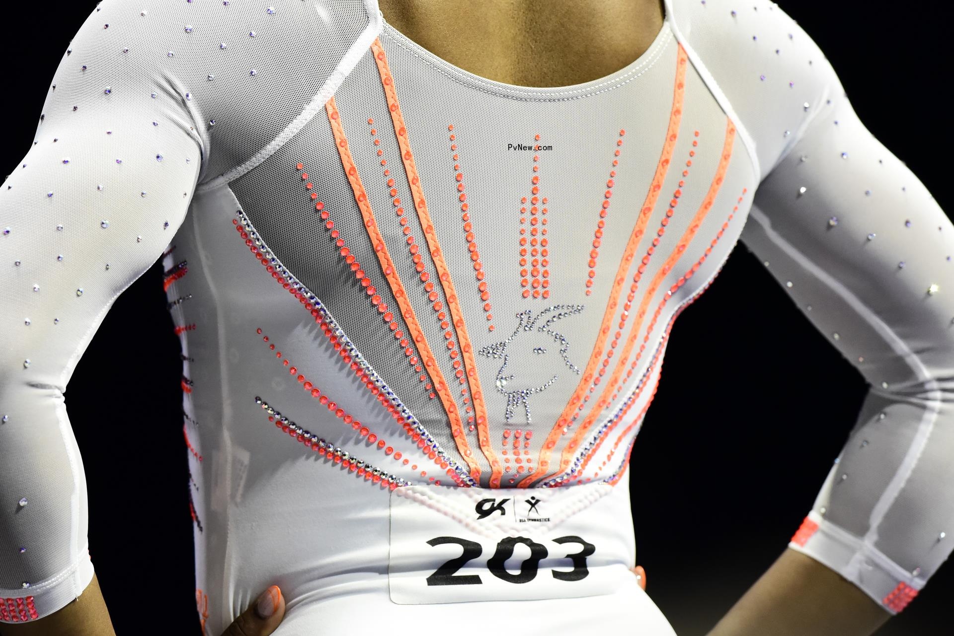 Simone Biles at the Senior Women's competition of the 2021 U.S. Gymnastics Championships