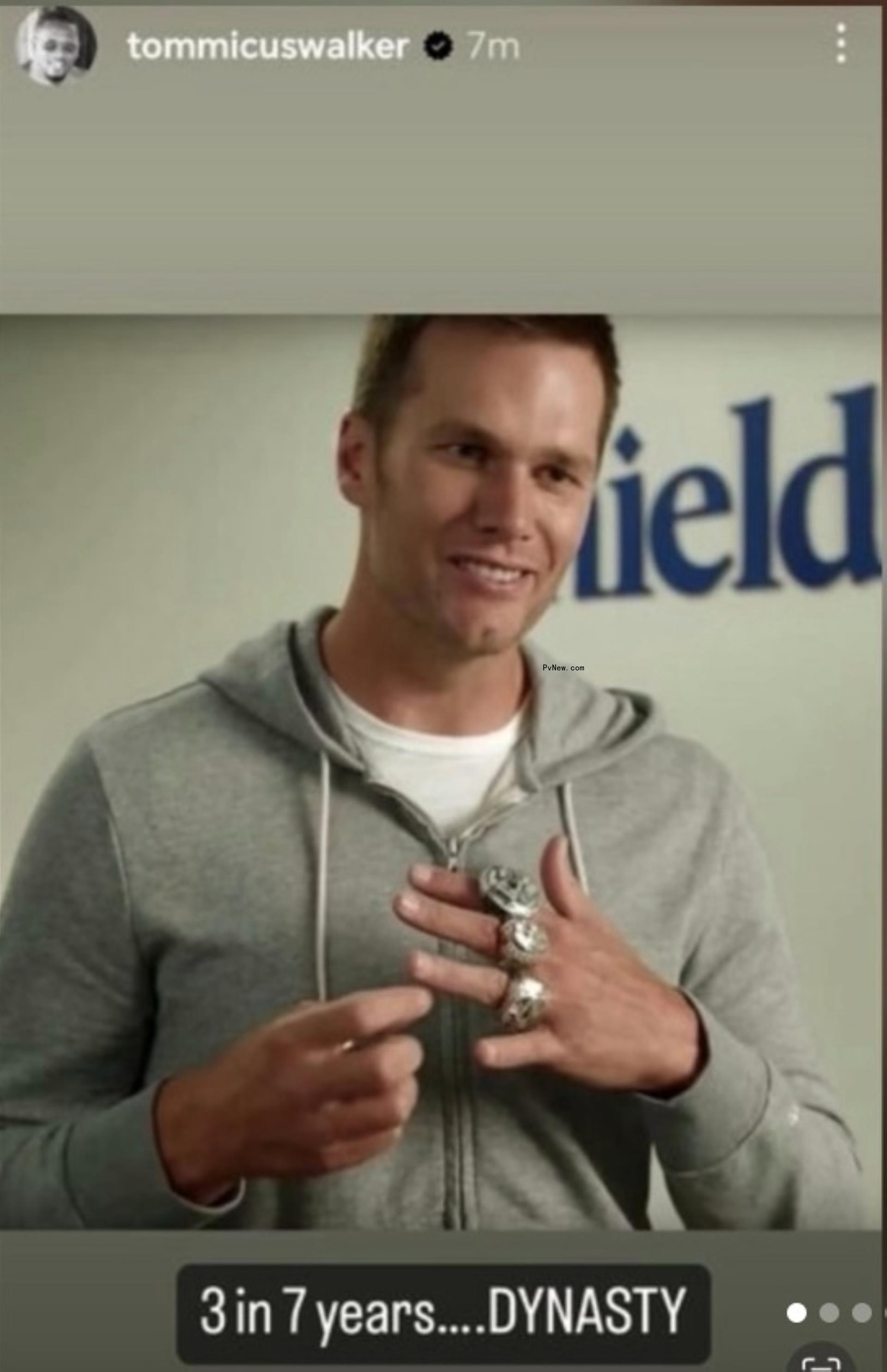 Tommicus Walker's Instagram post of Tom Brady.