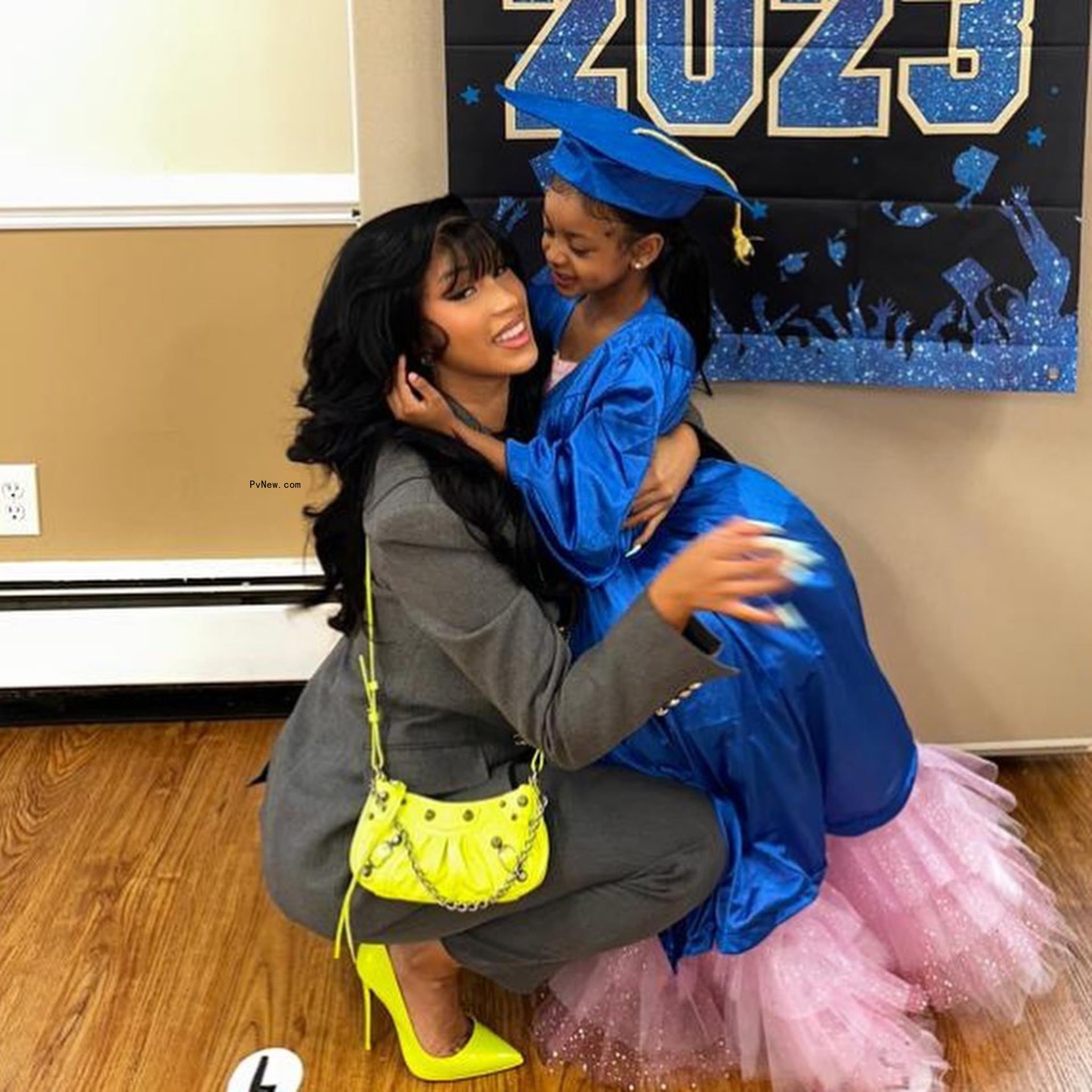 Cardi B at Kulture's graduation in Instagram photo
