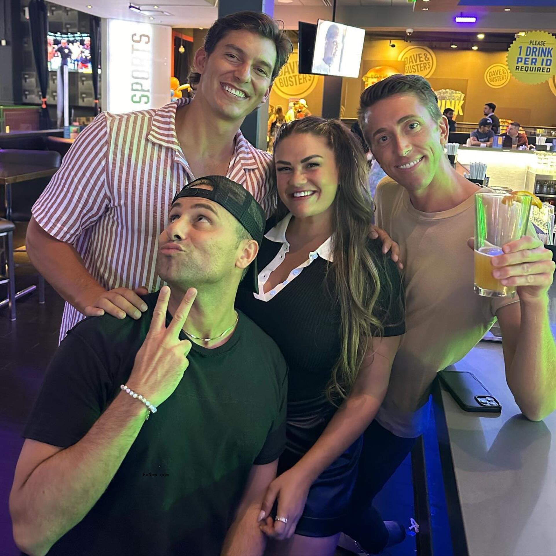 Brittany Cartwright with Tanner Courtad and friends