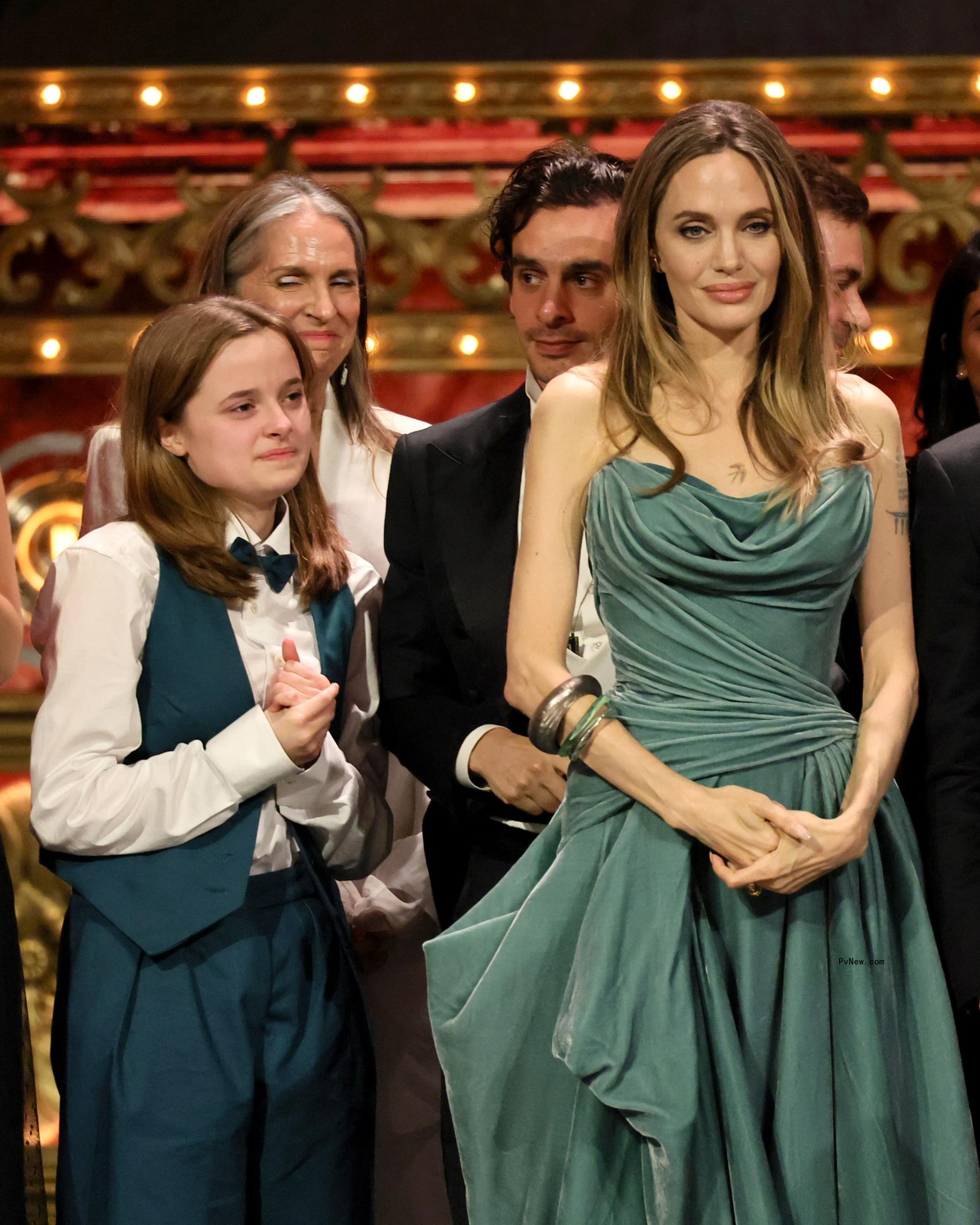 Angelina Jolie and Vivienne Jolie.