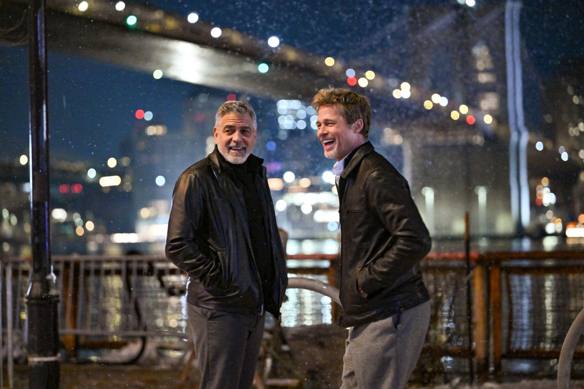 George Cloo<i></i>ney and Brad Pitt.