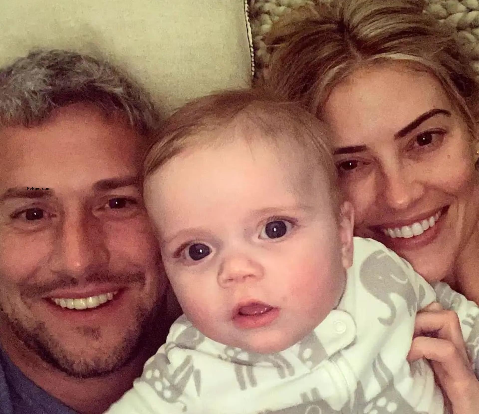 Christina Hall and Ant Anstead and their son, Hudson.