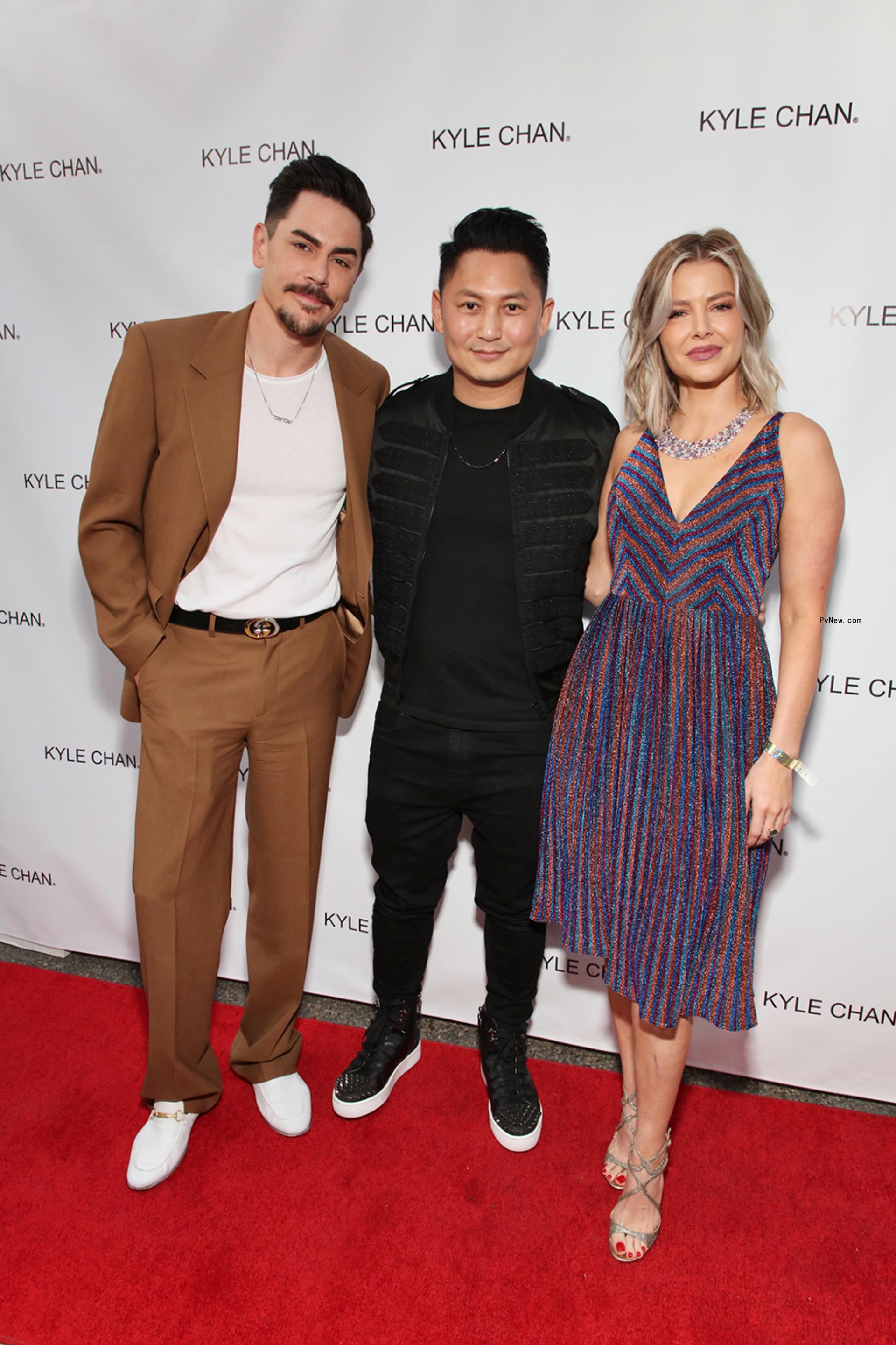 Tom Sandoval, Kyle Chan and Ariana Madix at Chan's jewelry store opening in June 2021