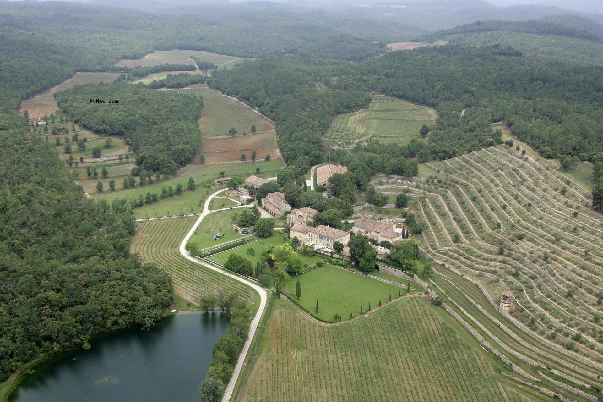 View of the Miraval property in Correns.