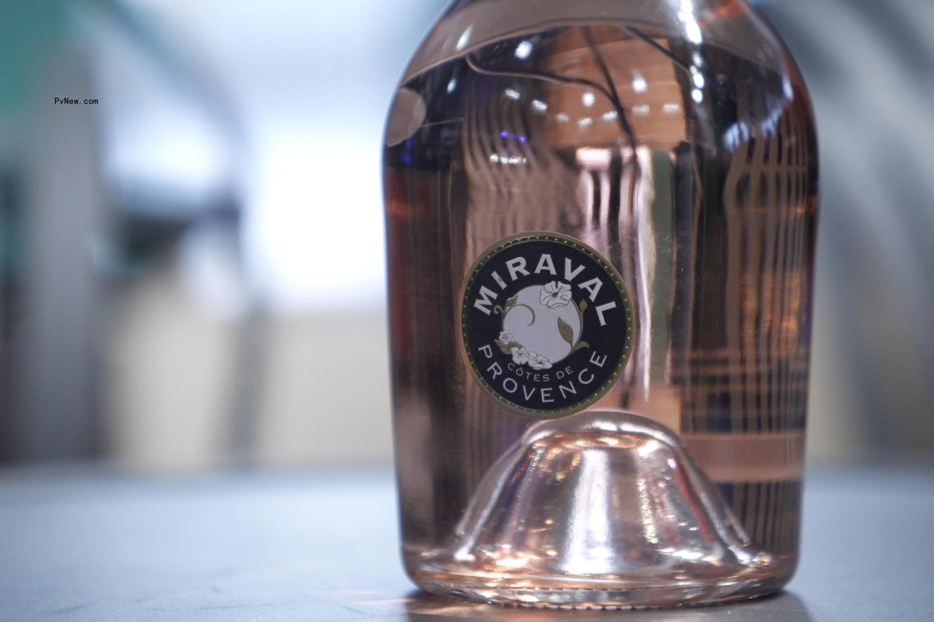 Bottle of wine from Château Miraval.
