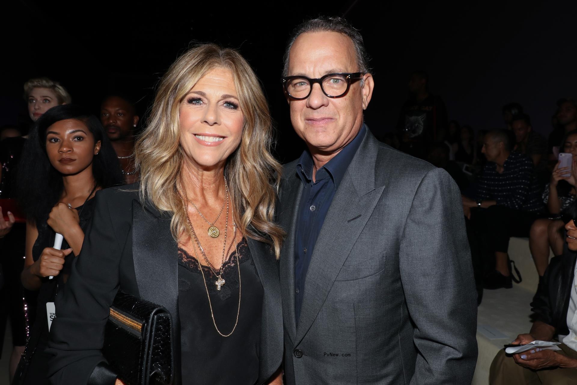 Tom Hanks and Rita Wilson at the Tom Ford show in 2019.
