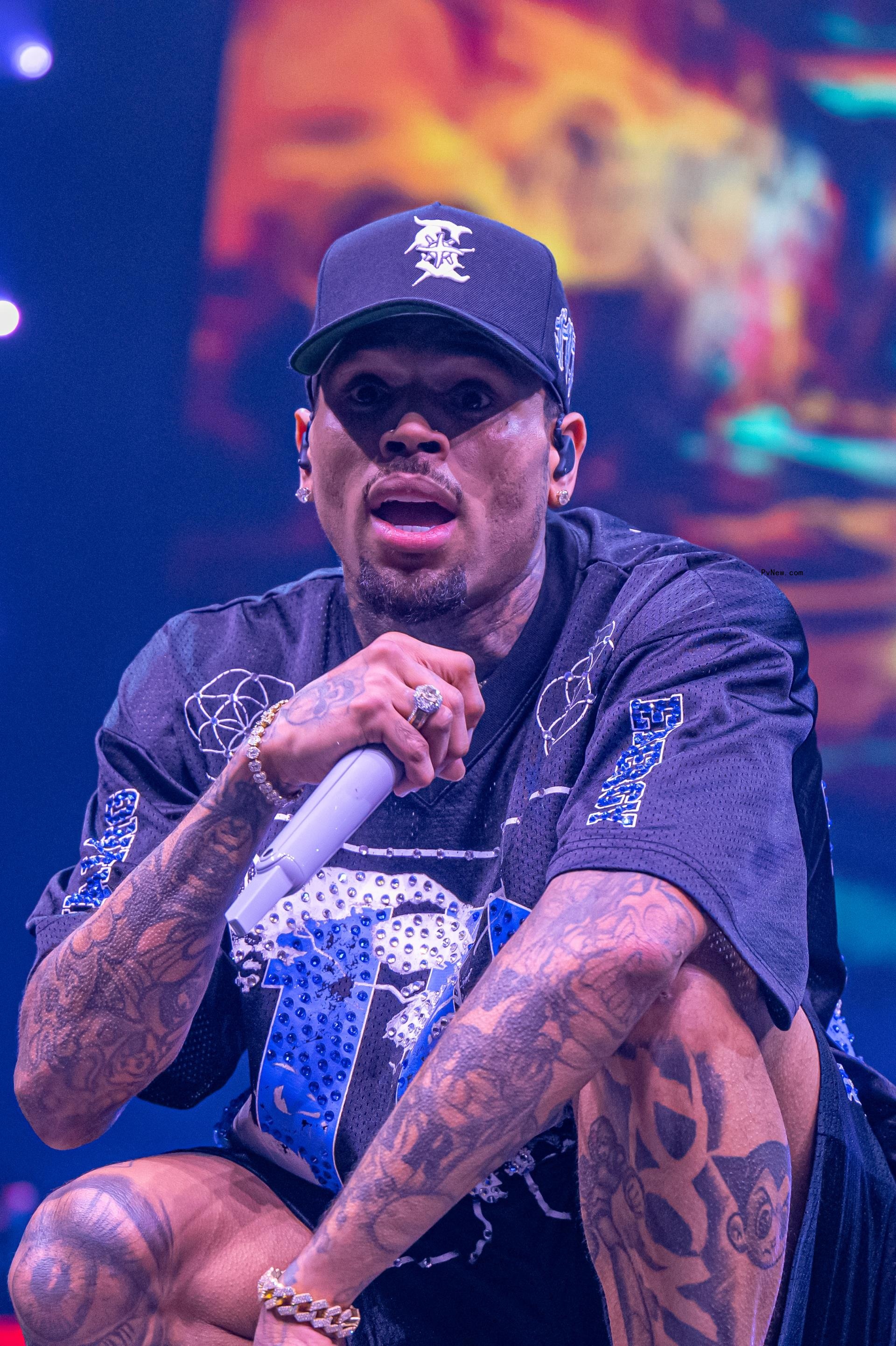 Chris Brown performing Houston, Texas, in 2024.
