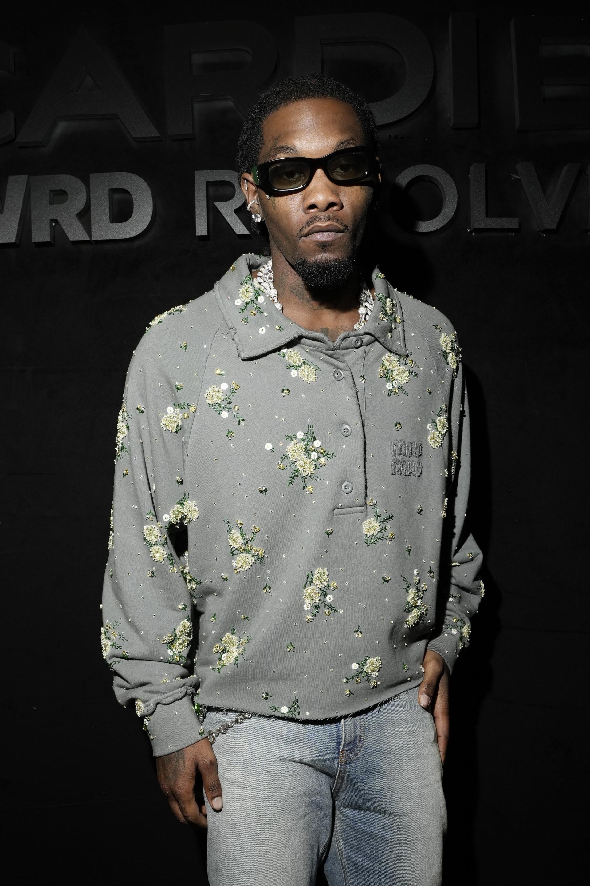 Offset at Cardi B's Gala After Party with Revolve And FWRD in May 2024.