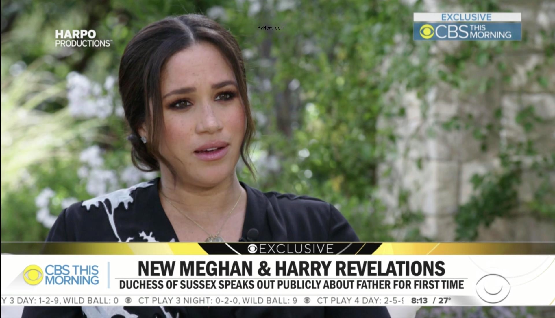 Meghan Markle during her 2021 interview with Oprah Winfrey.