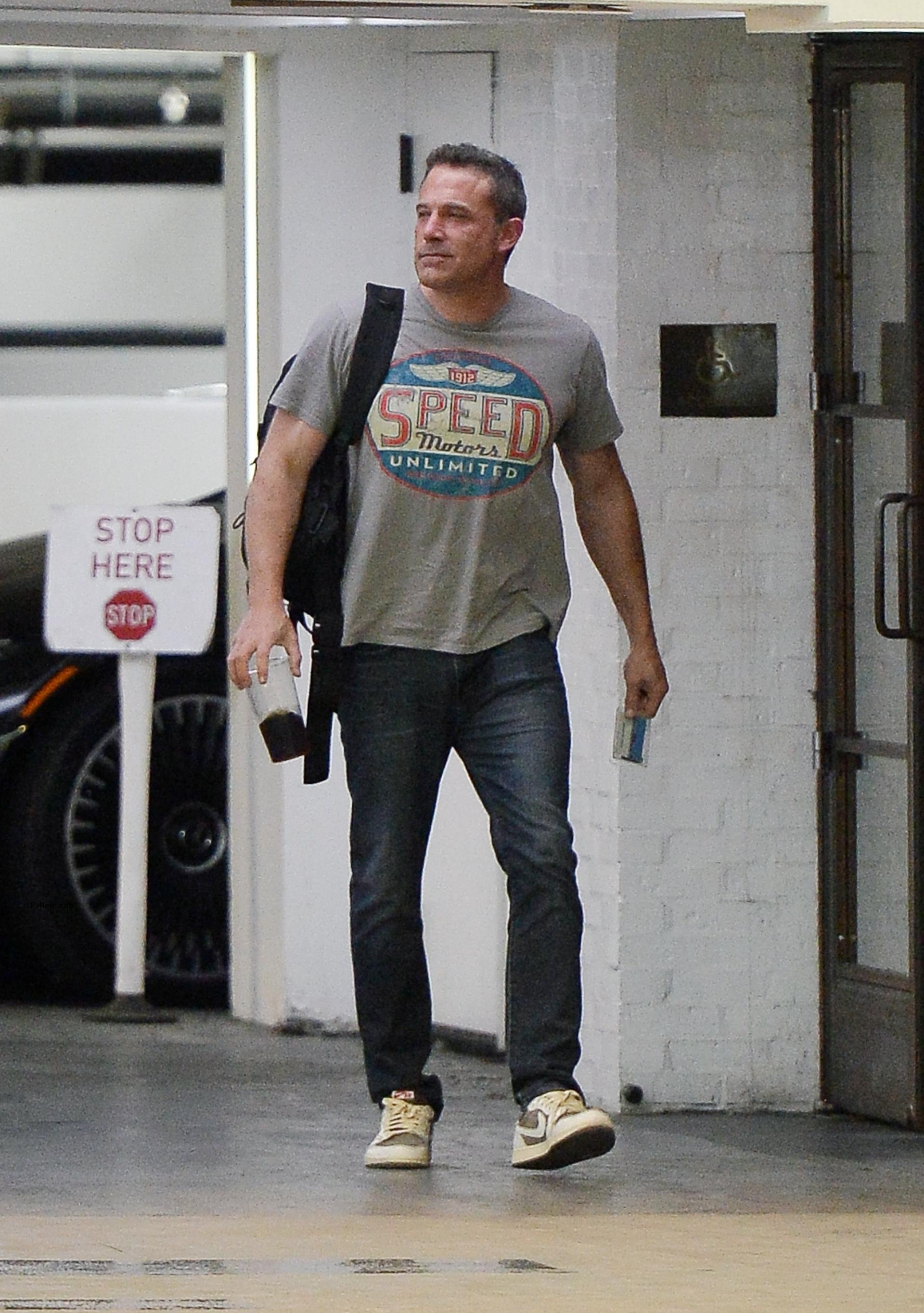 Ben Affleck heading to work in Los Angeles in July 2024.
