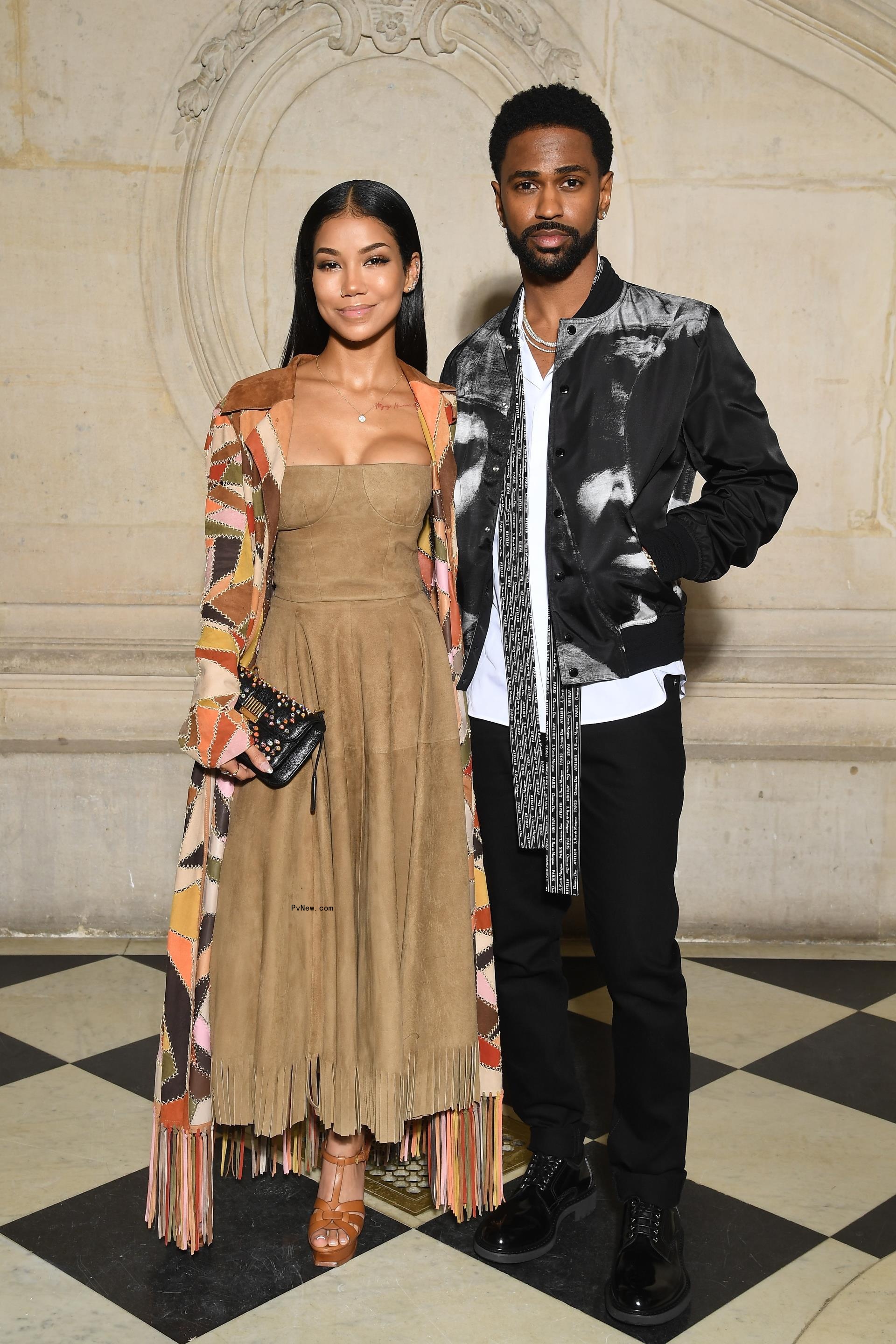 Big Sean and Jhené Aiko at the Christian Dior Haute Couture Spring Summer 2018 show.