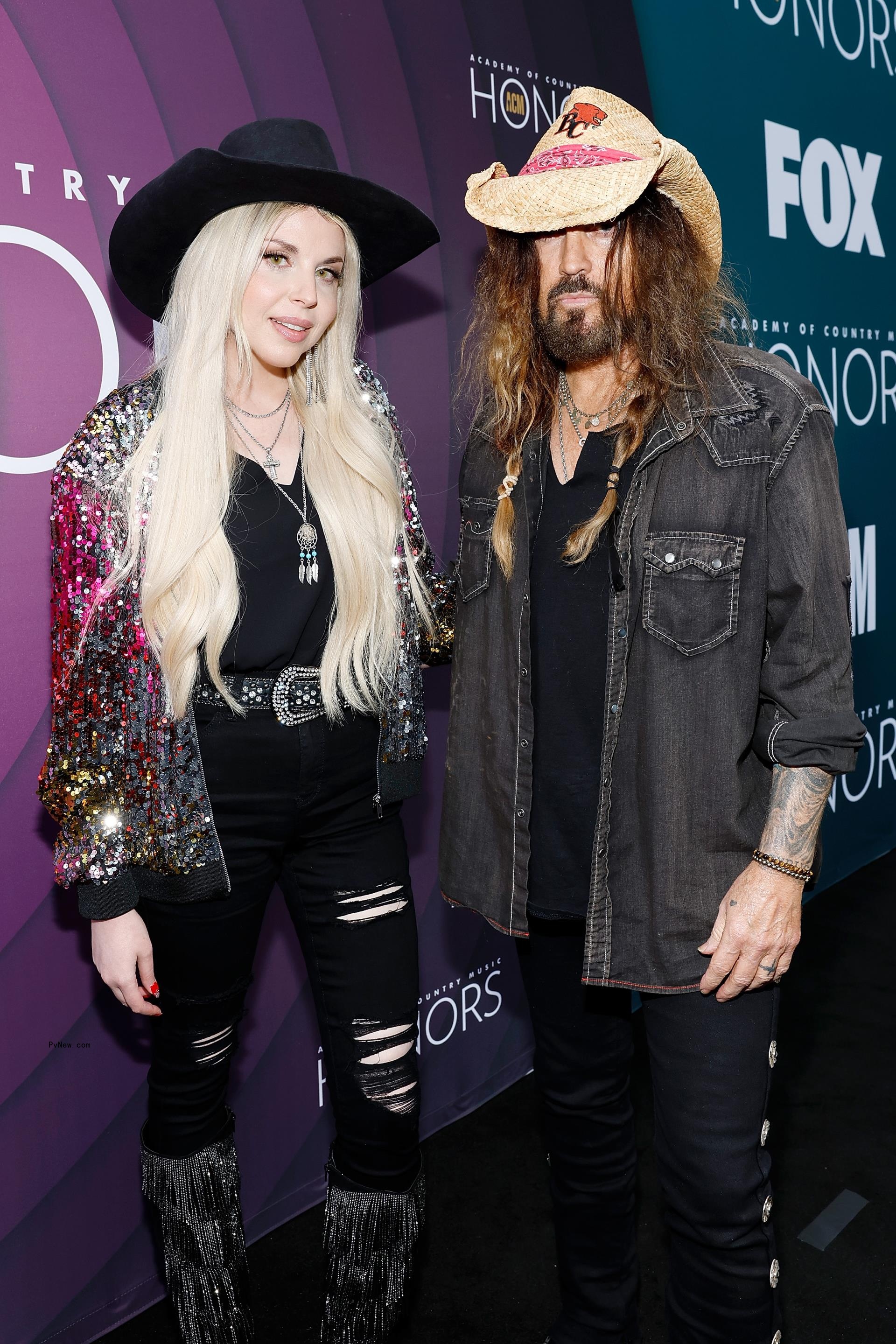 Firerose and Billy Ray Cyrus at the Annual Academy of Country Music Ho<i></i>nors in 2023.