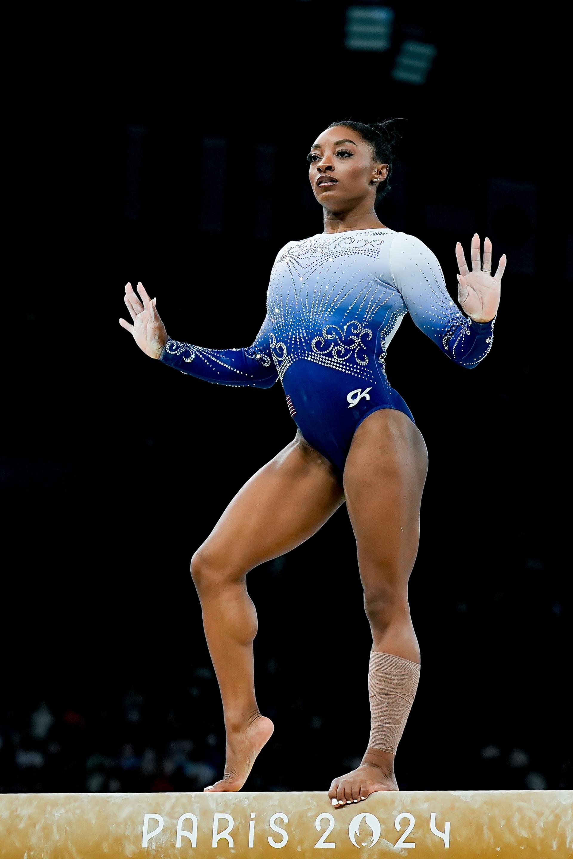 Simone Biles leotard at the 2024 Olympics artistic gymnastics finals