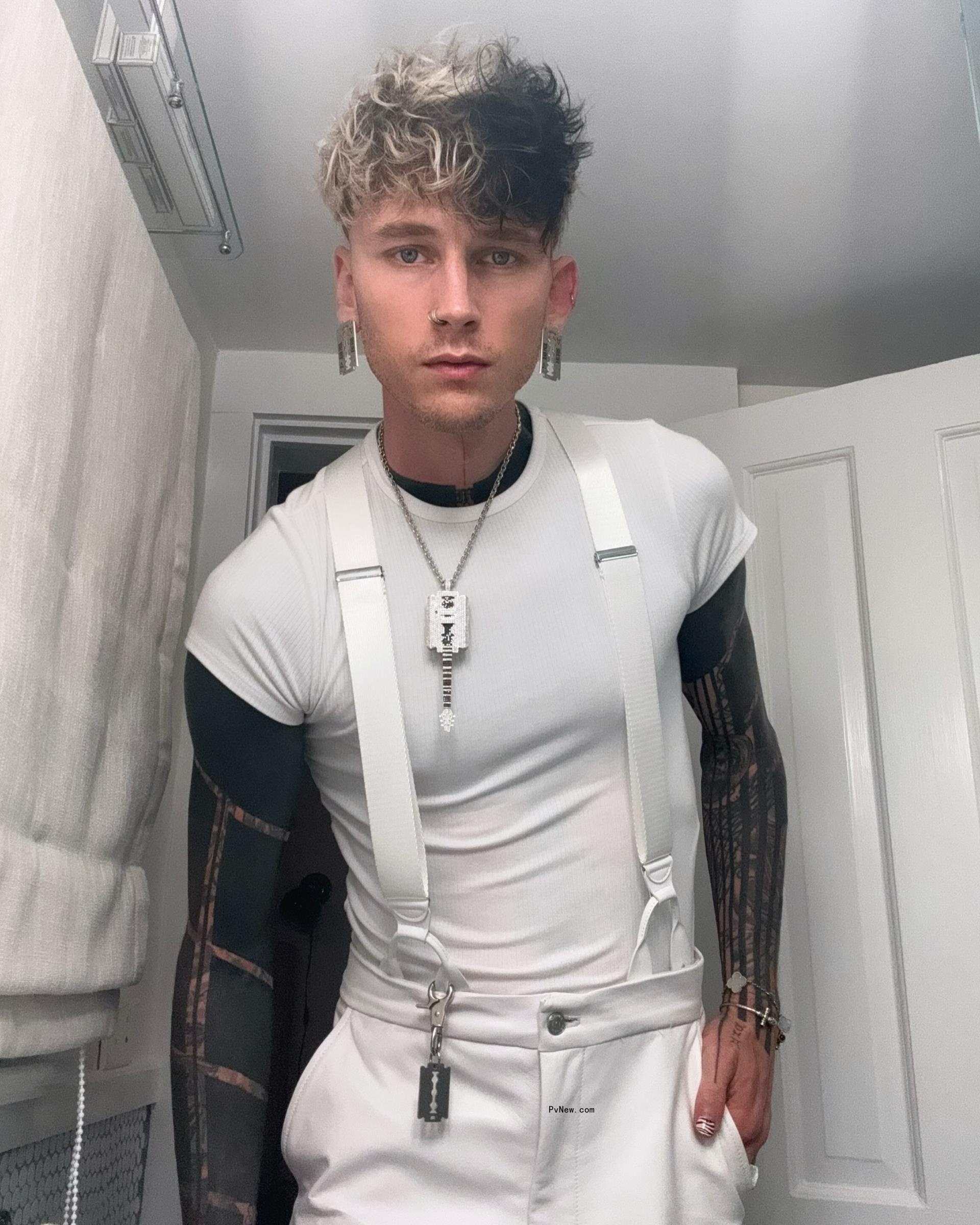 Machine Gun Kelly wears white in Instagram photo