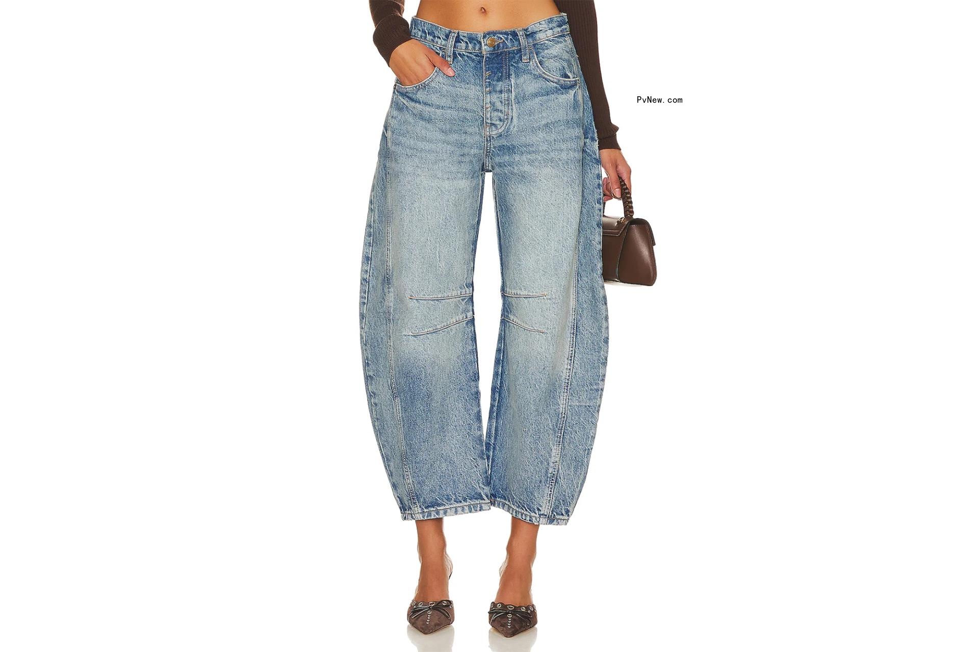 Free People We The Free Good Luck Mid-Rise Barrel Jeans