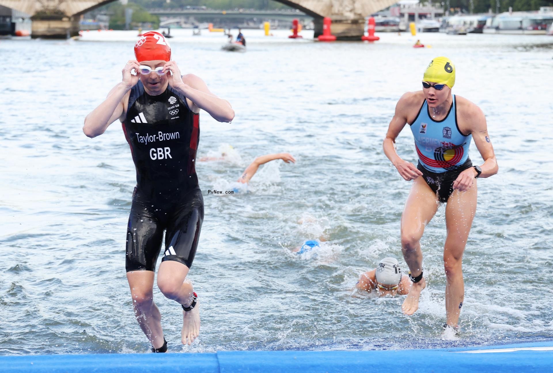 Paris Olympics Proceeds With Triathlon Swimming Race After Postpo<i></i>ning Due to E. Coli-Polluted Seine River