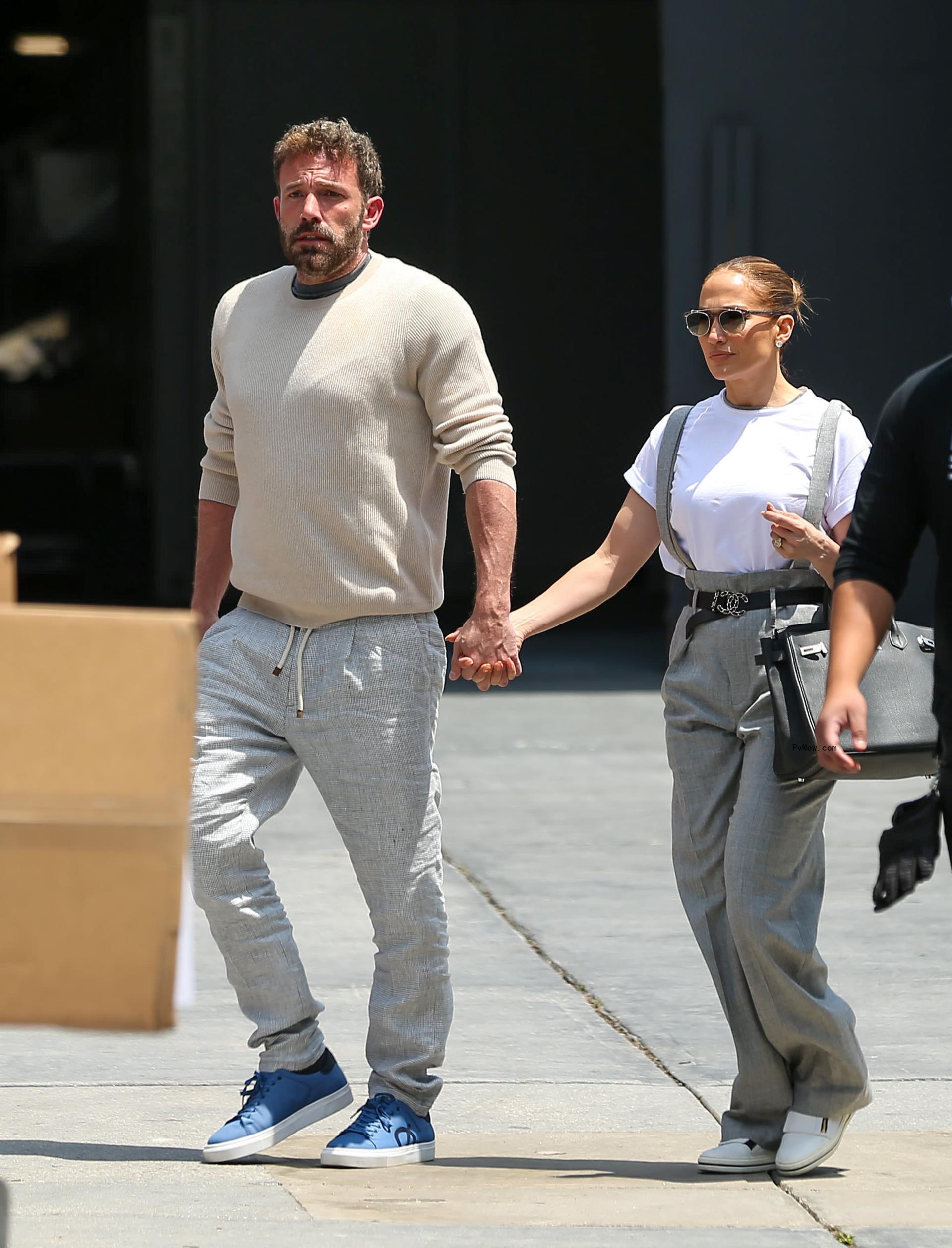 Jennifer Lopez and Ben Affleck hold hands in May 2022