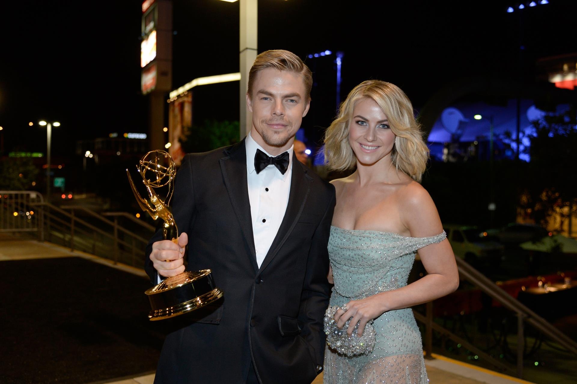 Julianne and Derek Hough.
