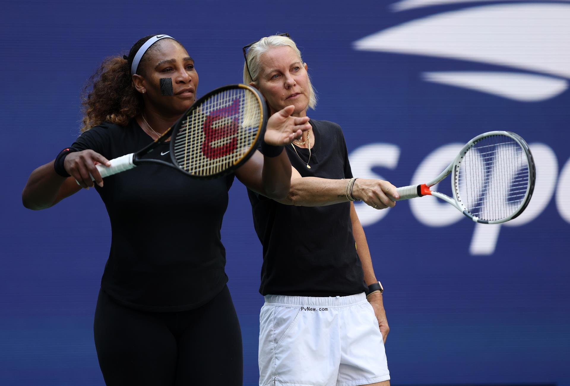Serena Williams and Rennae Stubbs at the 2022 US Open