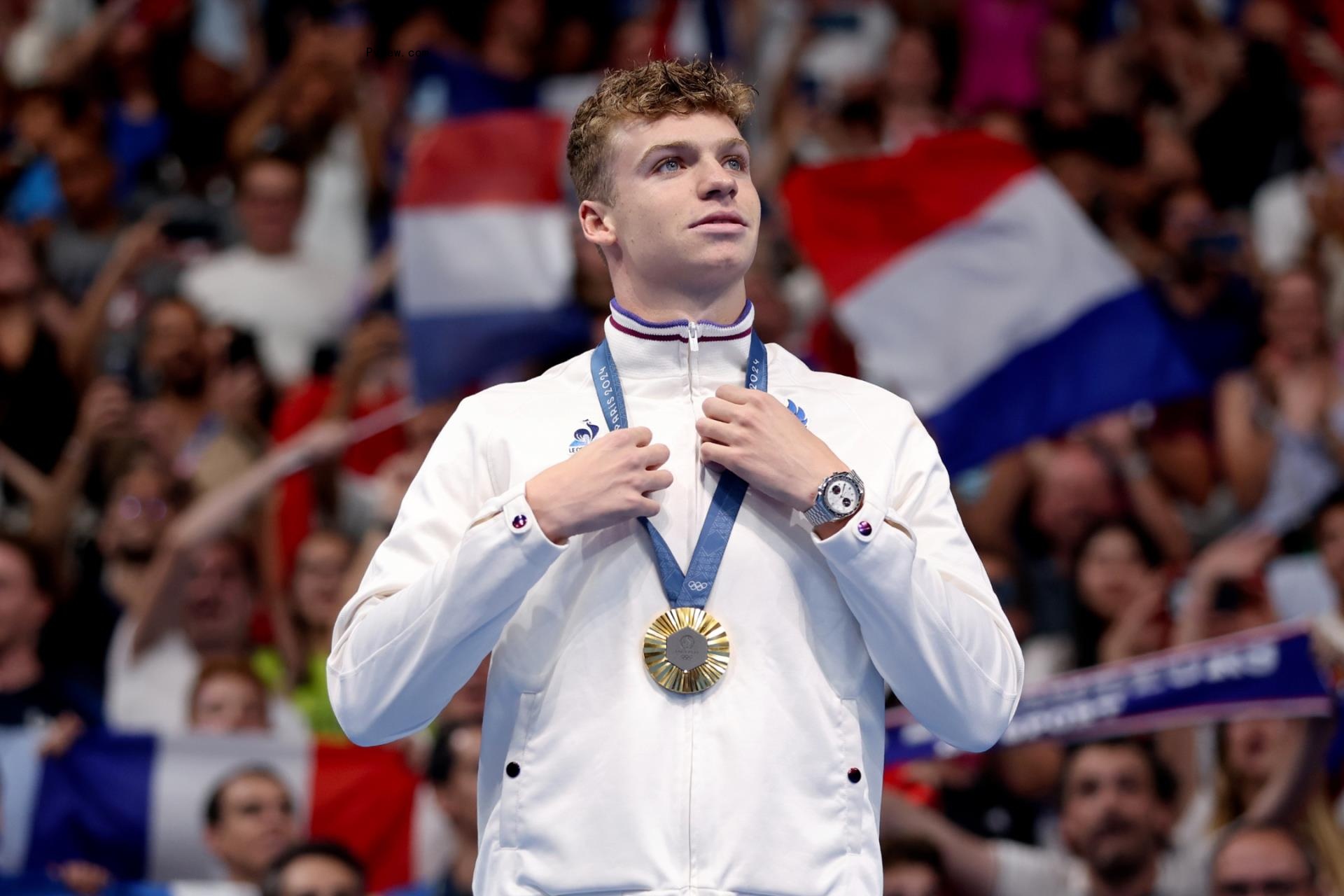 French Gold Medalist Leon Marchand Snubs Interview With Lea Salame’s Celebrity-Focused Olympics Show Because It ‘Doesn’t Fit His Values’