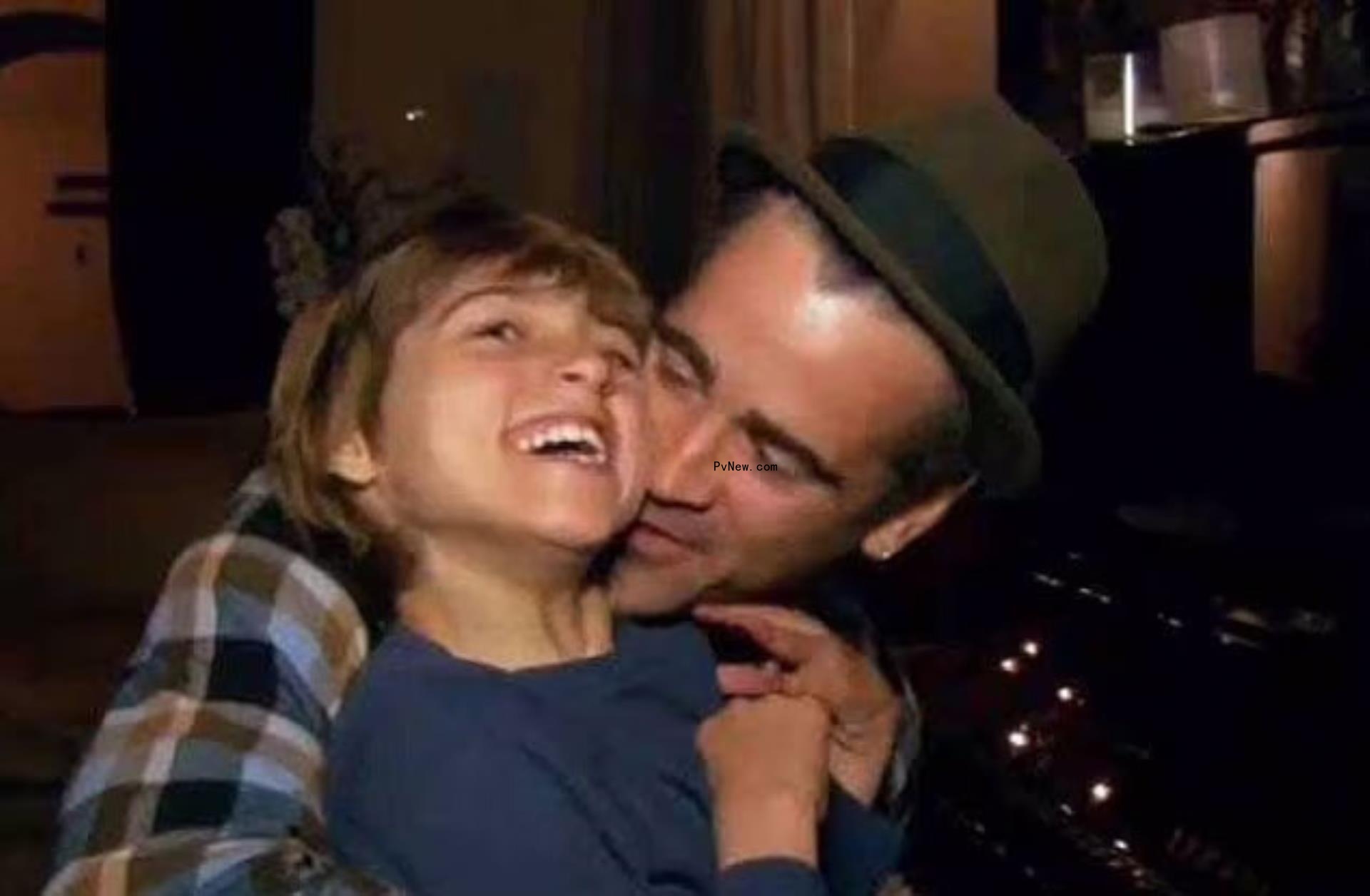 Colin Farrell and son James at
