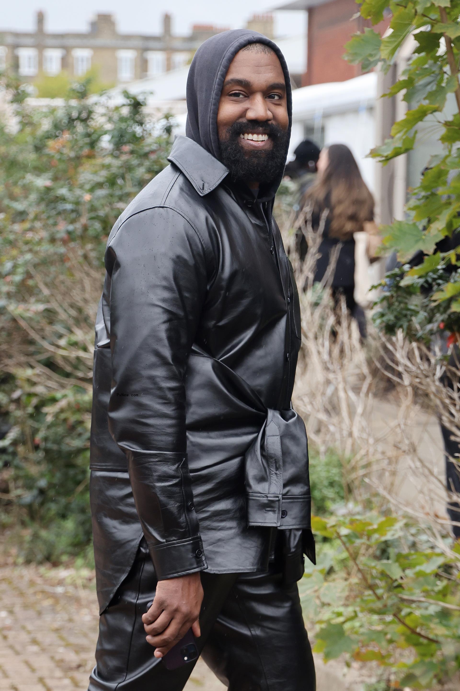 Kanye West smiling.