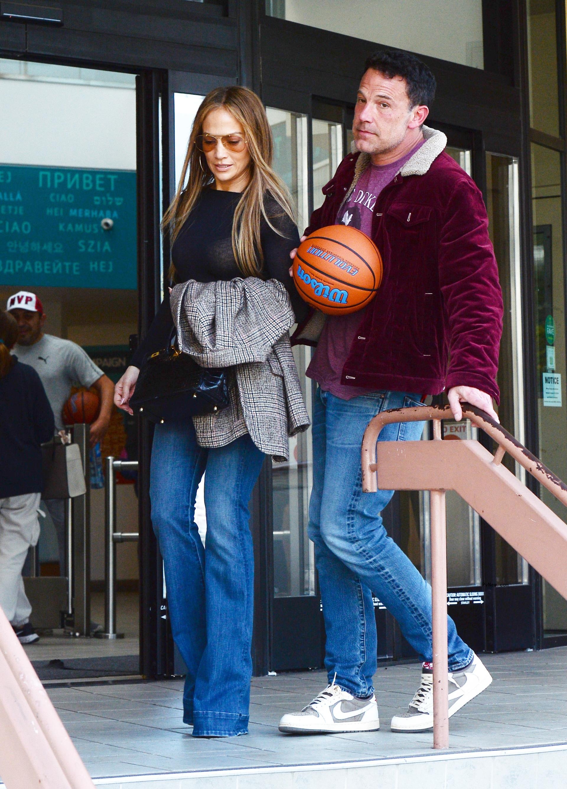 Jennifer Lopez and Ben Affleck at basketball game in June 2024
