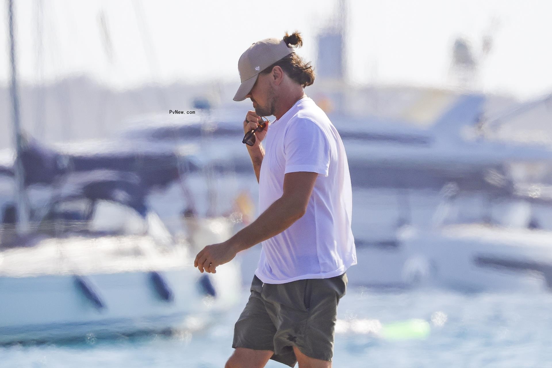 Leo<i></i>nardo DiCaprio in Ibiza on Aug. 7, 2024. 