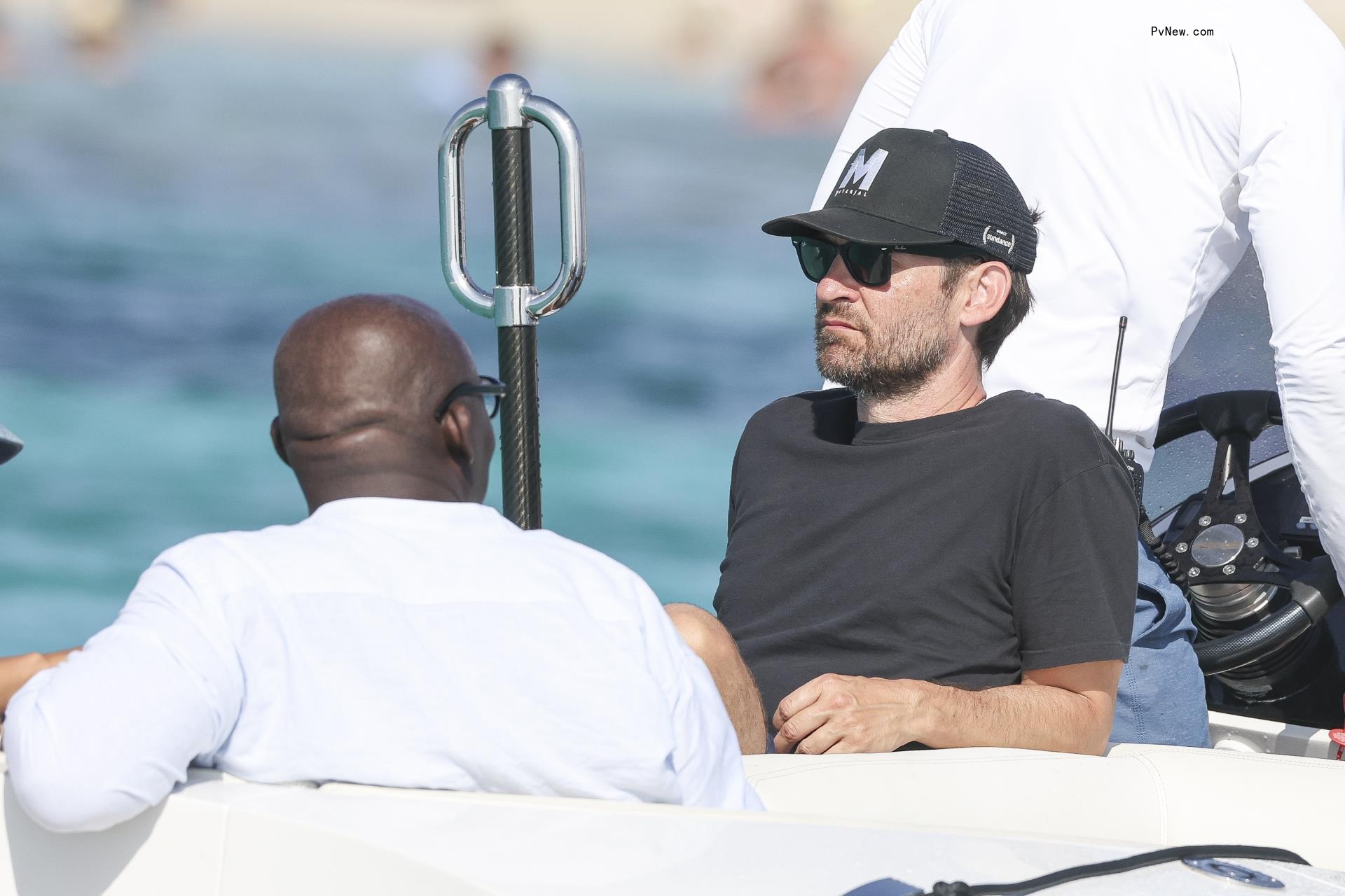 Tobey Maguire on a boat in Ibiza on Aug. 7, 2024. 