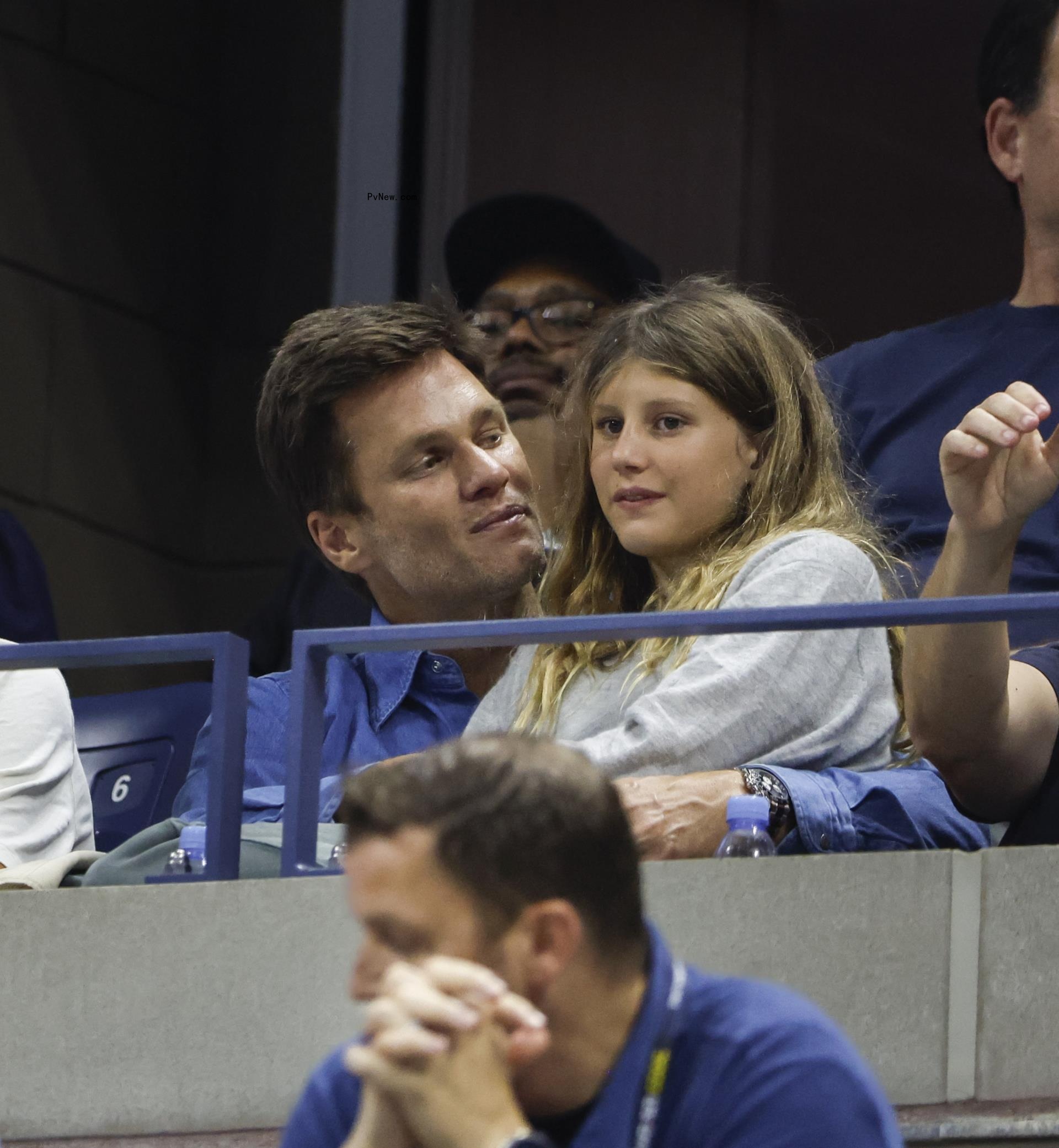 Tom Brady at September 2023 US Open with Vivian