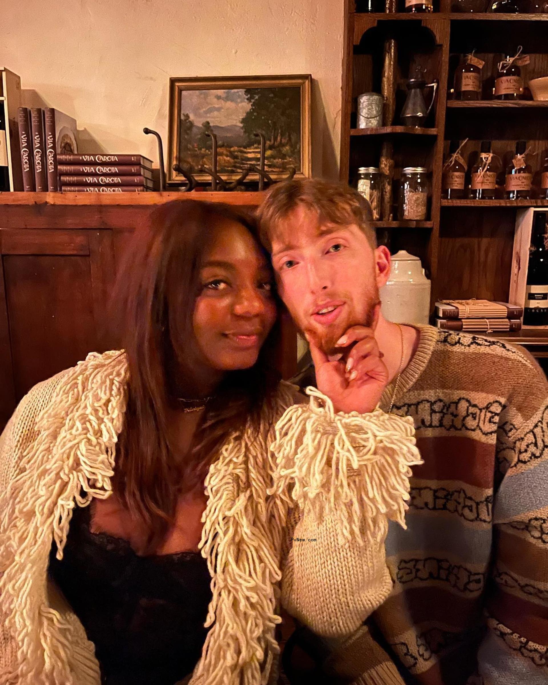 julianne moore's son caleb and his fiancee Kibriyaá Morgan