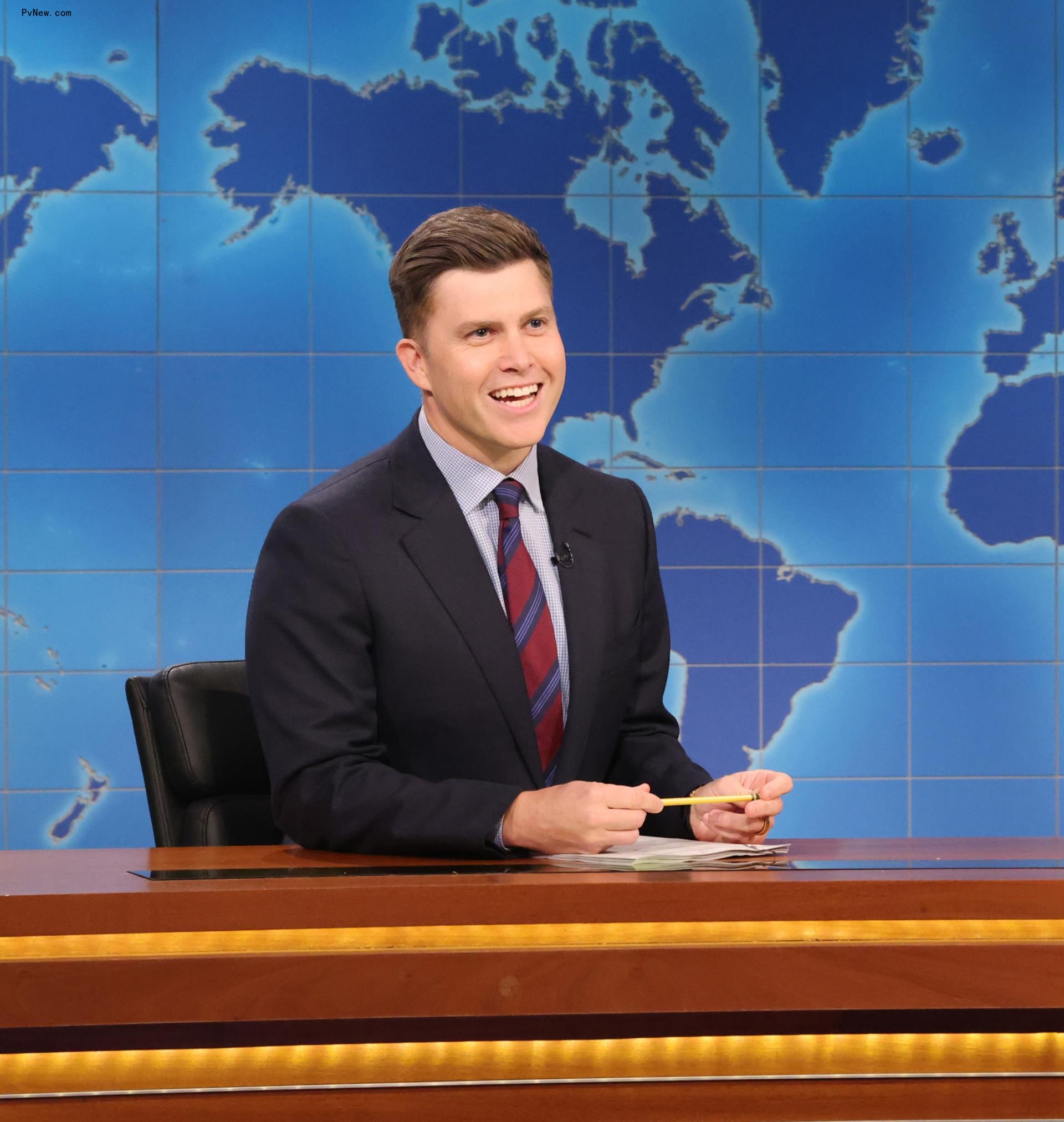 colin jost sitting at 