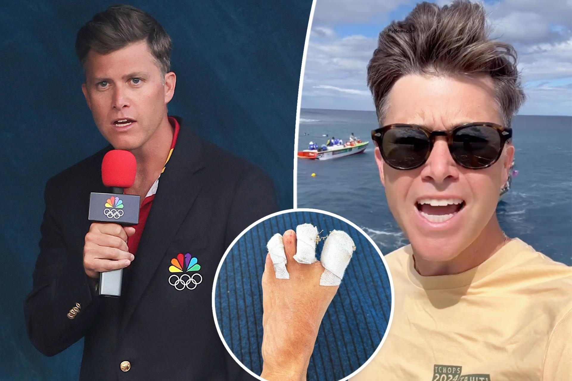 Colin Jost exits Olympics correspo<i></i>ndent job after sustaining numerous injuries in Tahiti