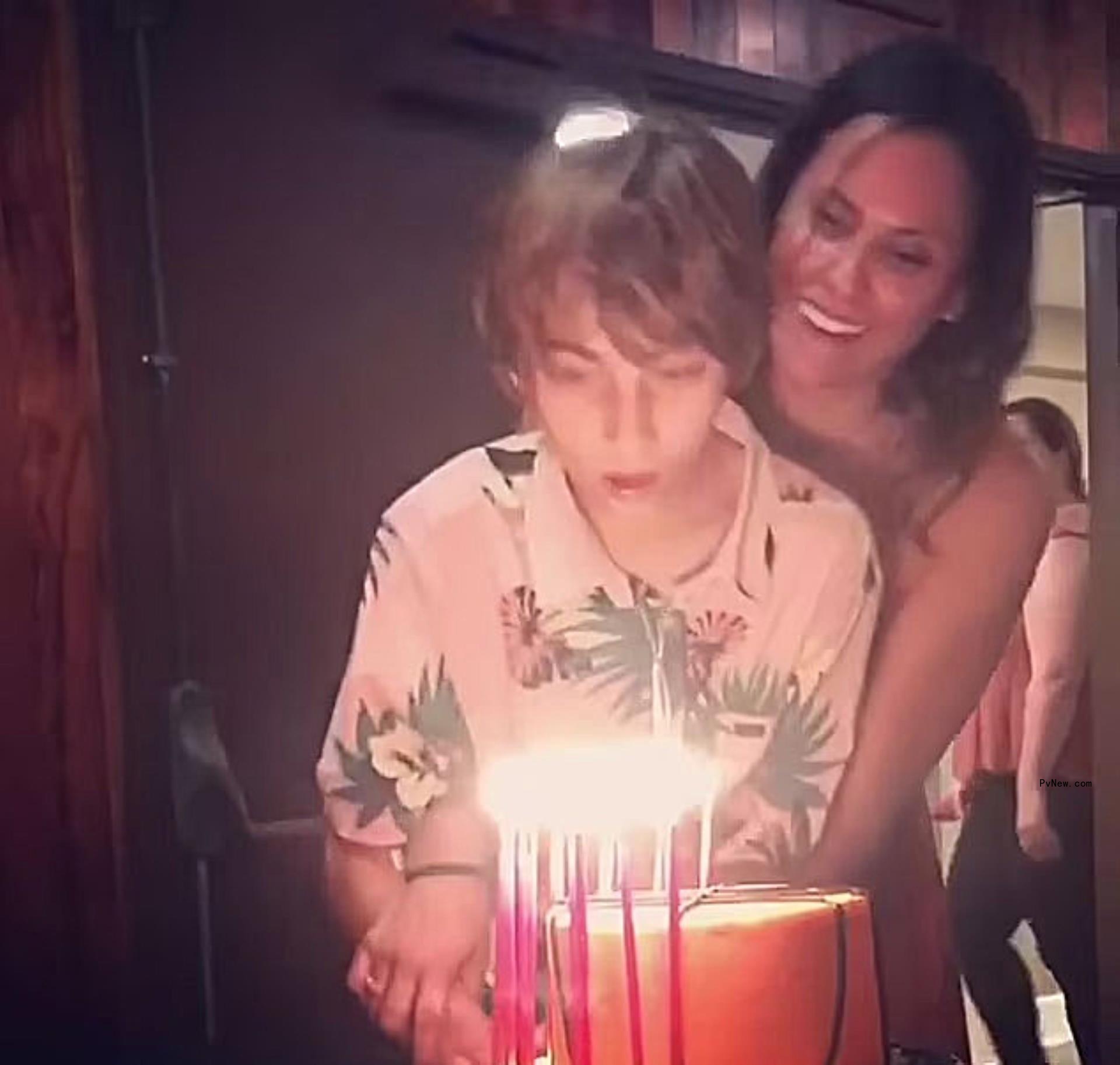 Kim Bordenave and son James in Instagram photo