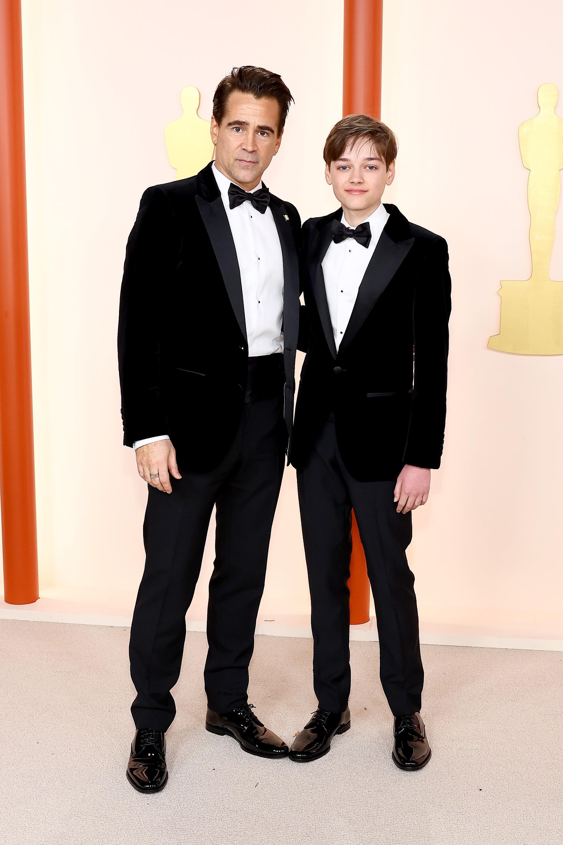 Colin Farrell and son Henry at 2023 Oscars