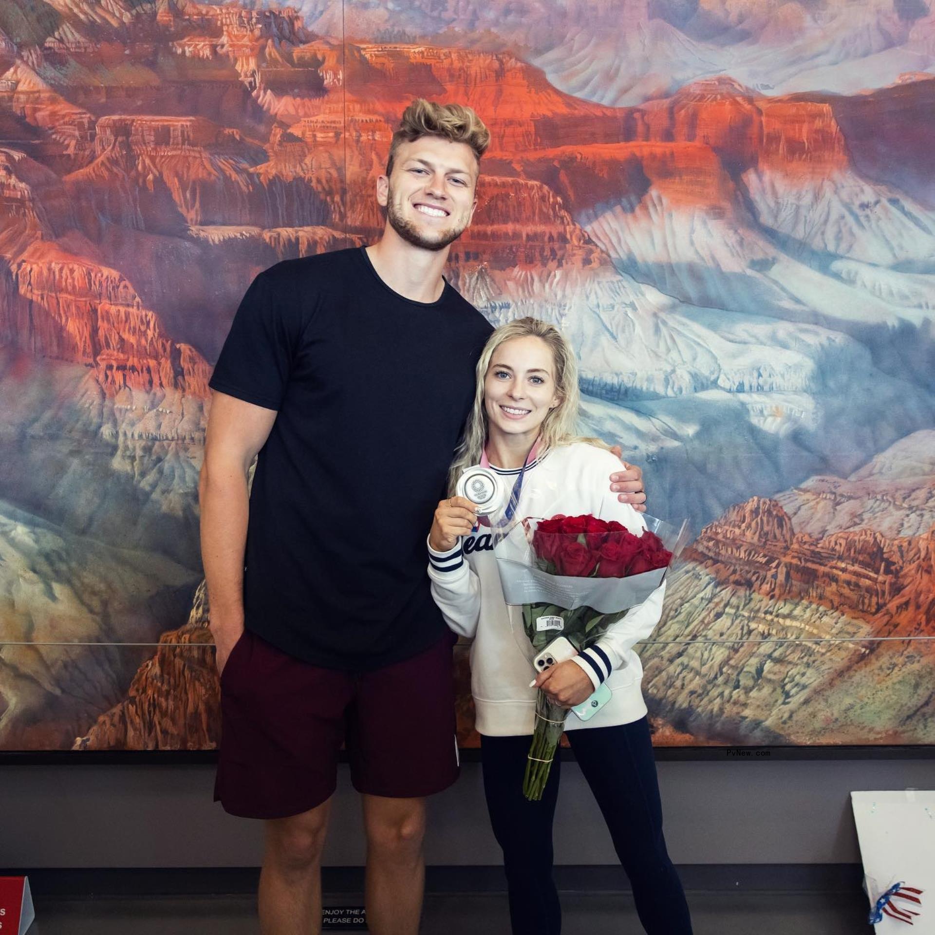 MyKayla Skinner with her husband