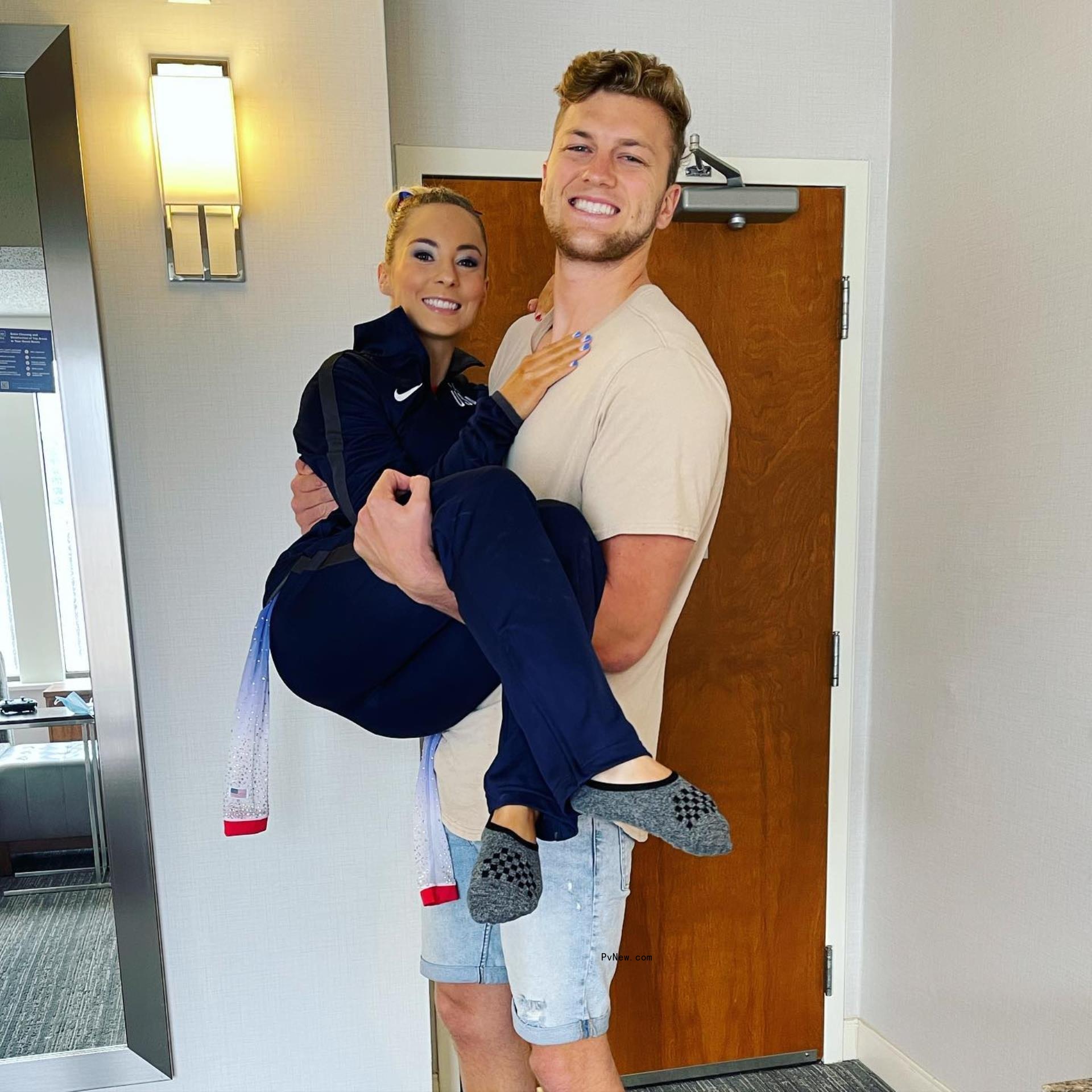 MyKayla Skinner with her husband