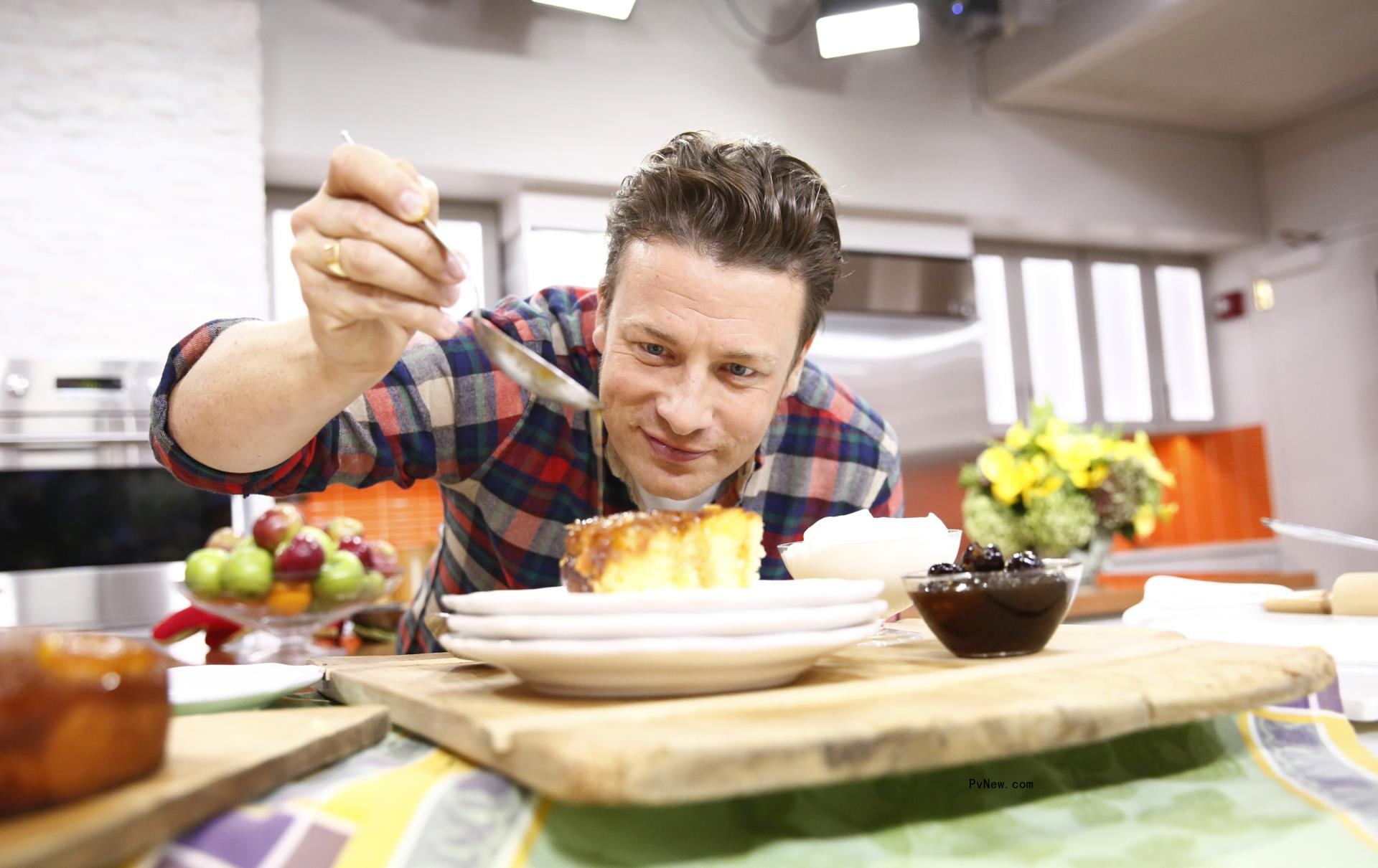 Jamie Oliver cooking