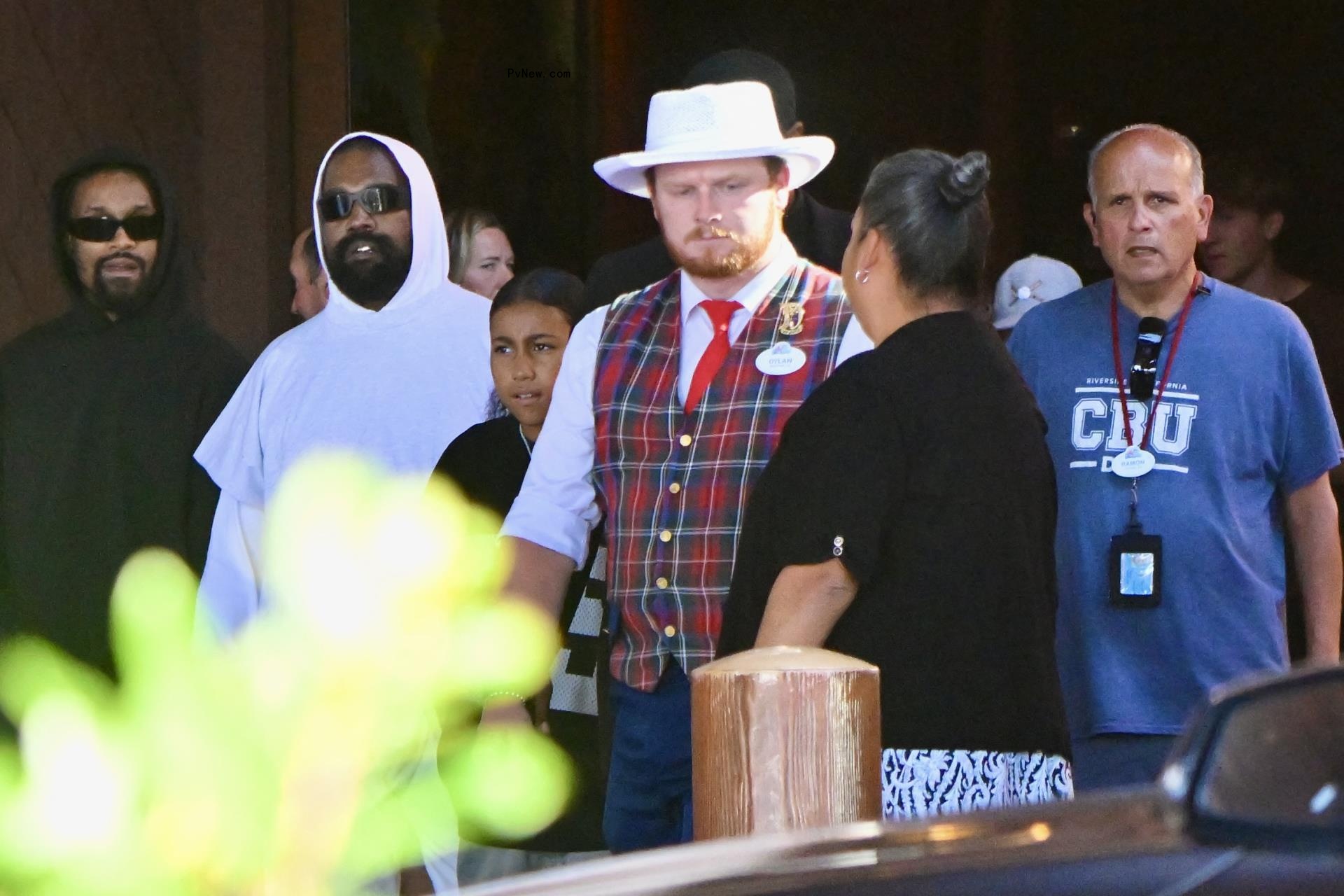 North West and Kanye West in Disneyland